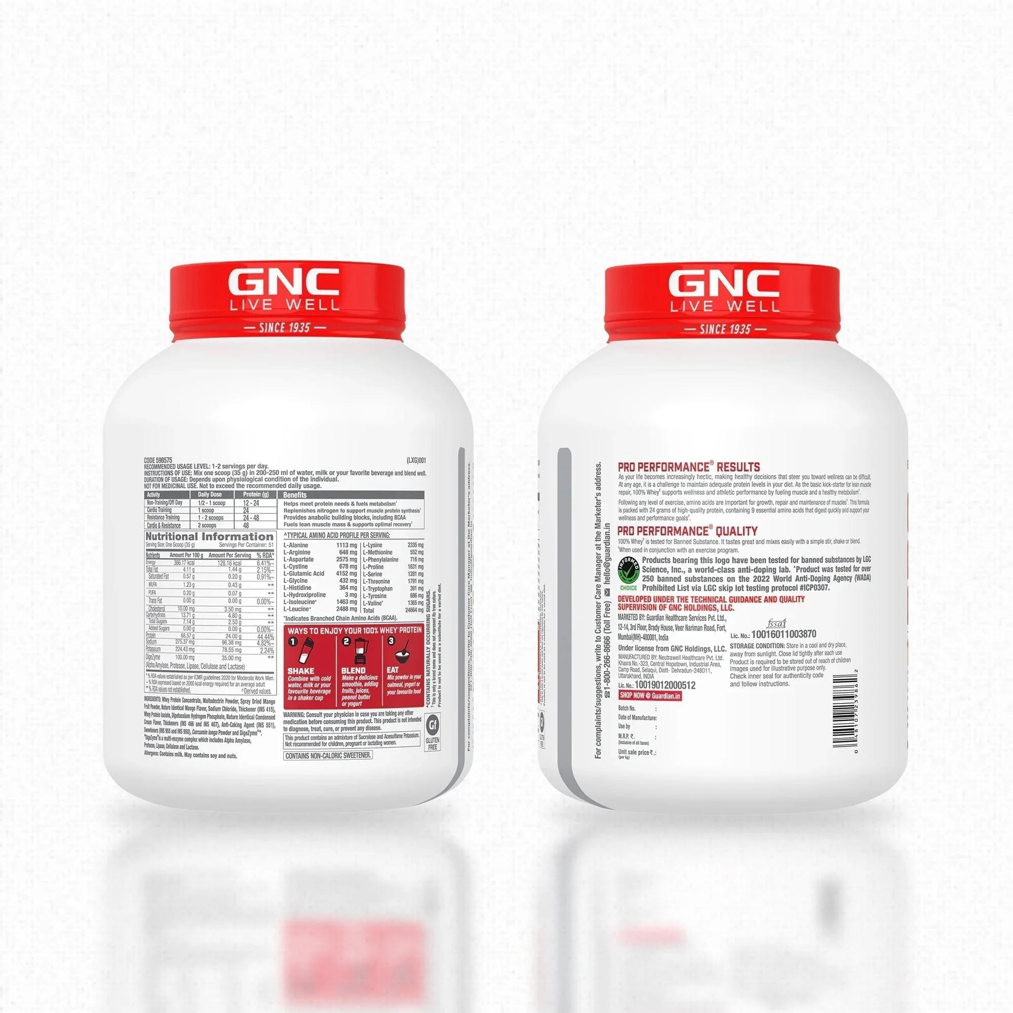 100% Whey Protein 4 lbs - Mango Smoothie - Image 3