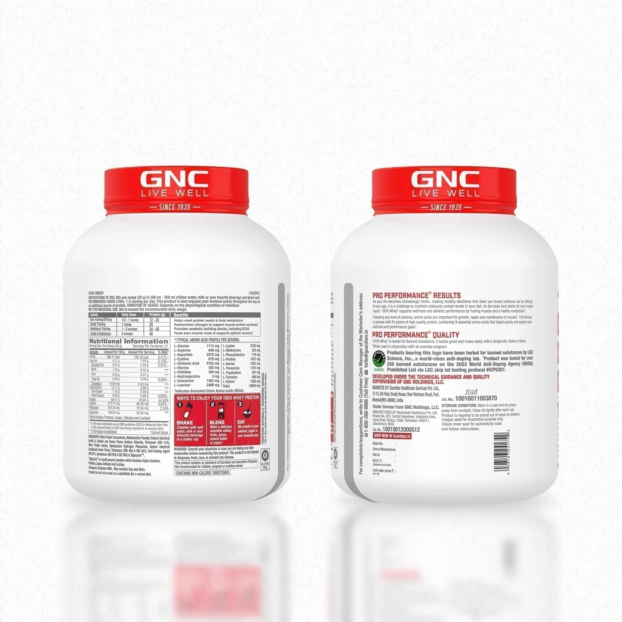 100% Whey Protein 4 lbs -Vanilla Cream - Image 2