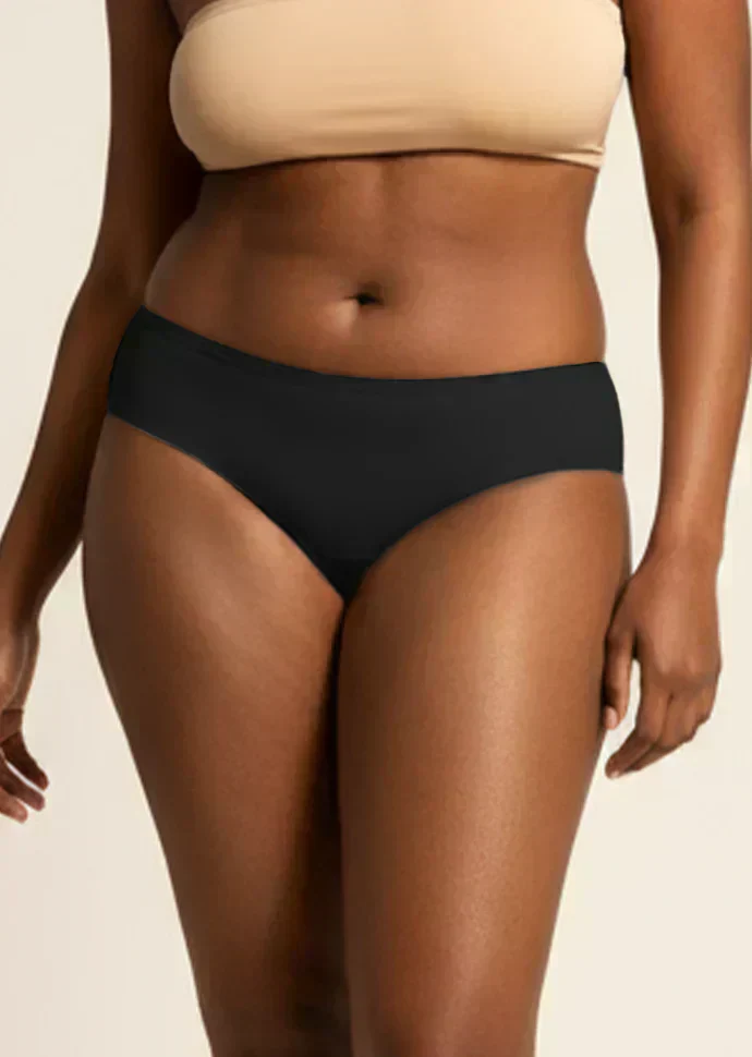 2 Pack - Black Low-waist Absorbent Underwear - Image 5