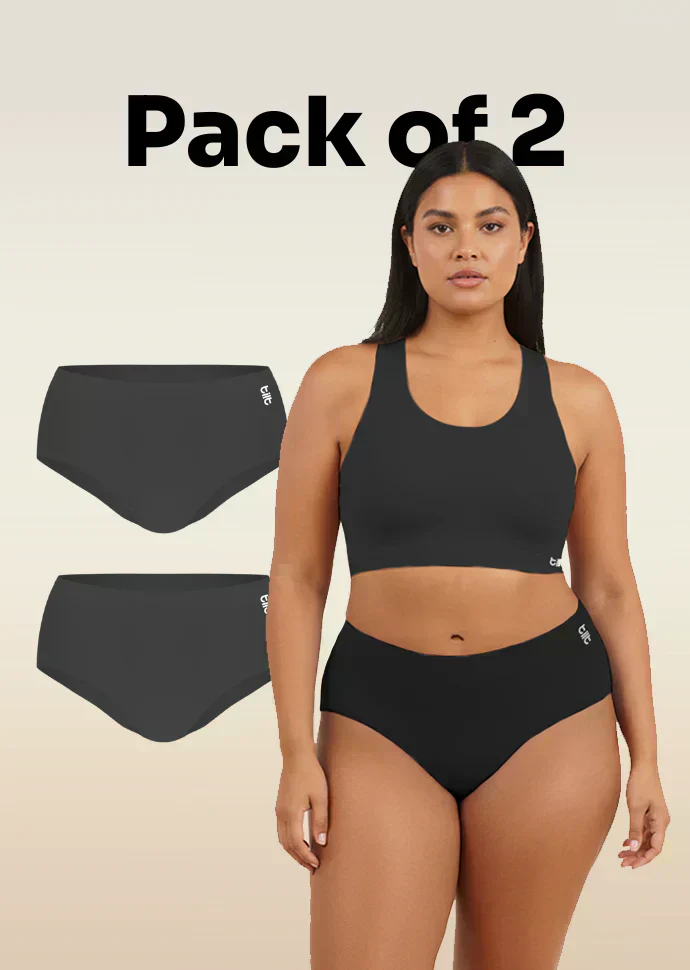 2 Pack - Black Seamless Underwear - Image 2