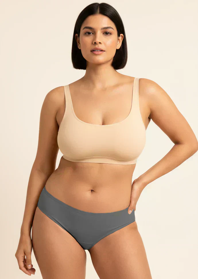 2 Pack - Grey Low-waist Absorbent Underwear - Image 7