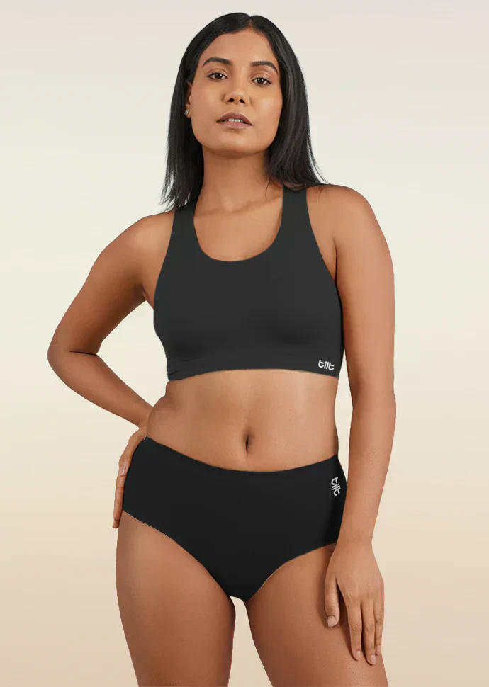 3 Pack - Black Seamless Underwear - Image 2