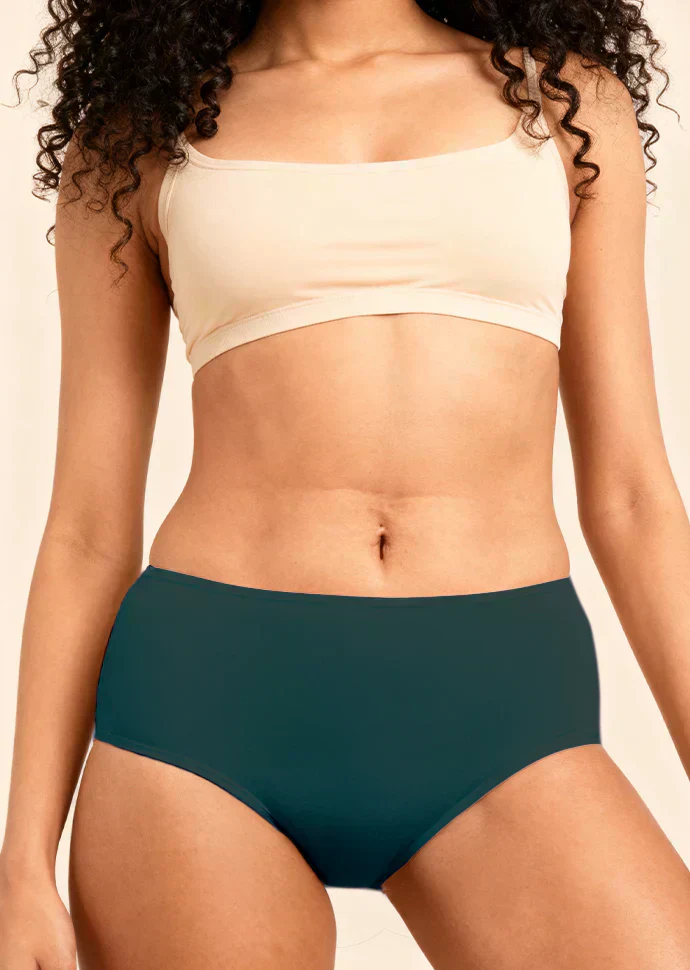 3 Pack - Teal Mid-waist Absorbent Underwear - Image 6