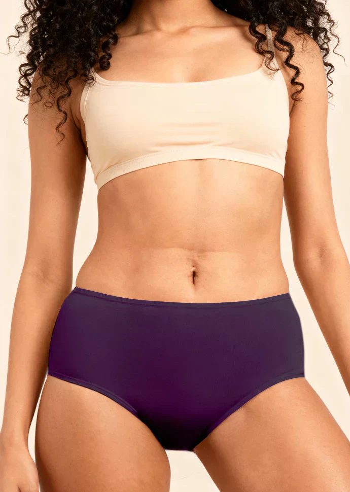 3 Pack - Violet Mid-waist Absorbent Underwear - Image 5