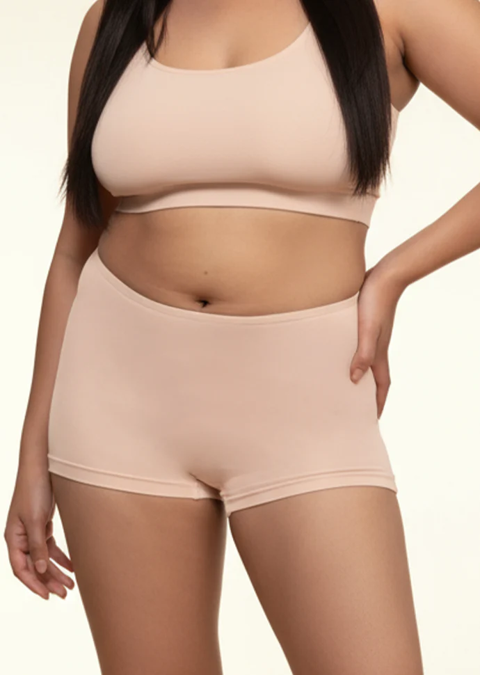 4 Pack - Beige Absorbent Boyshorts - Image 4