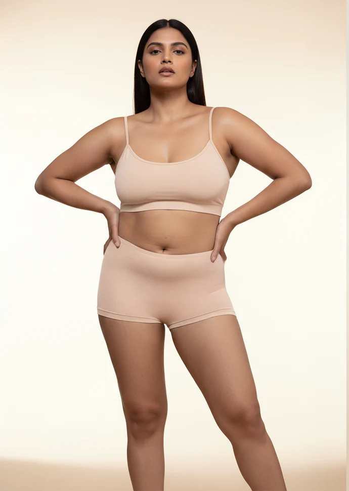 5 Pack - Beige Absorbent Boyshorts - Image 2