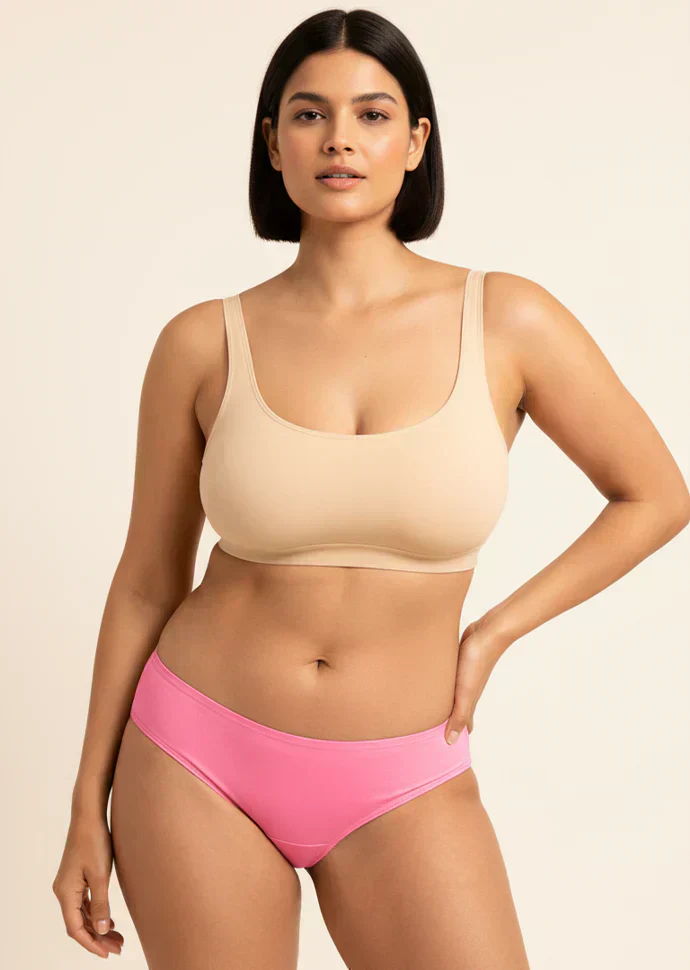 6 Pack - Pink Low-waist Absorbent Underwear - Image 6