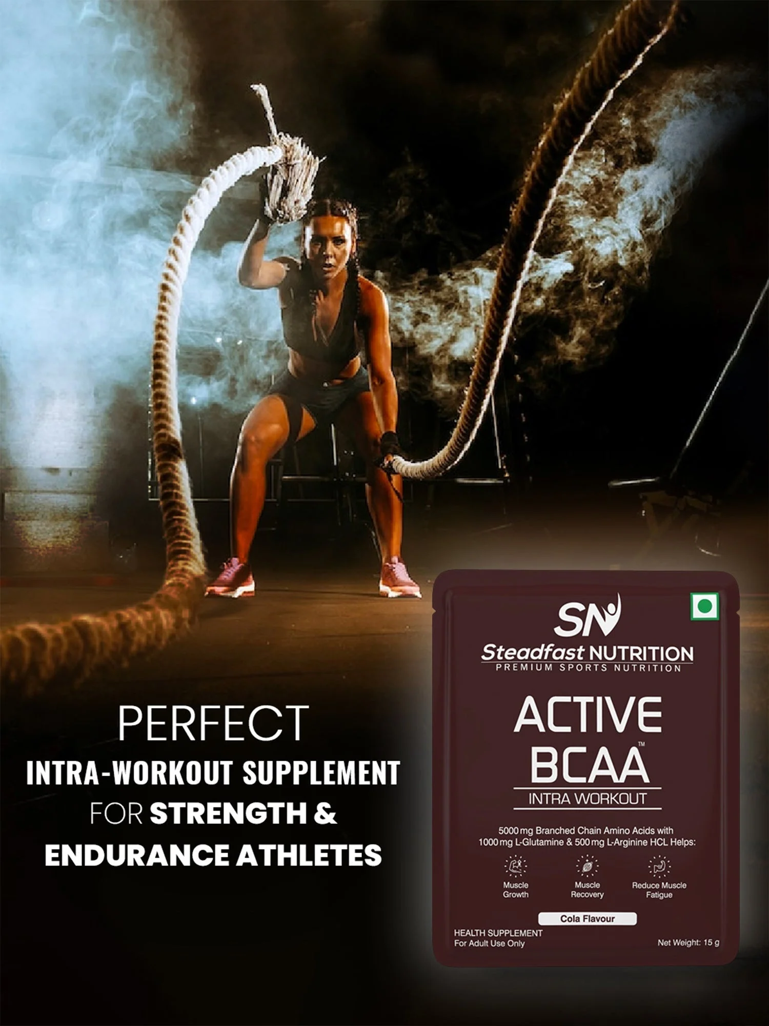 Active BCAA For Muscle Recovery & Endurance, Intra-workout Cola 30 Sachets 450g - Image 3
