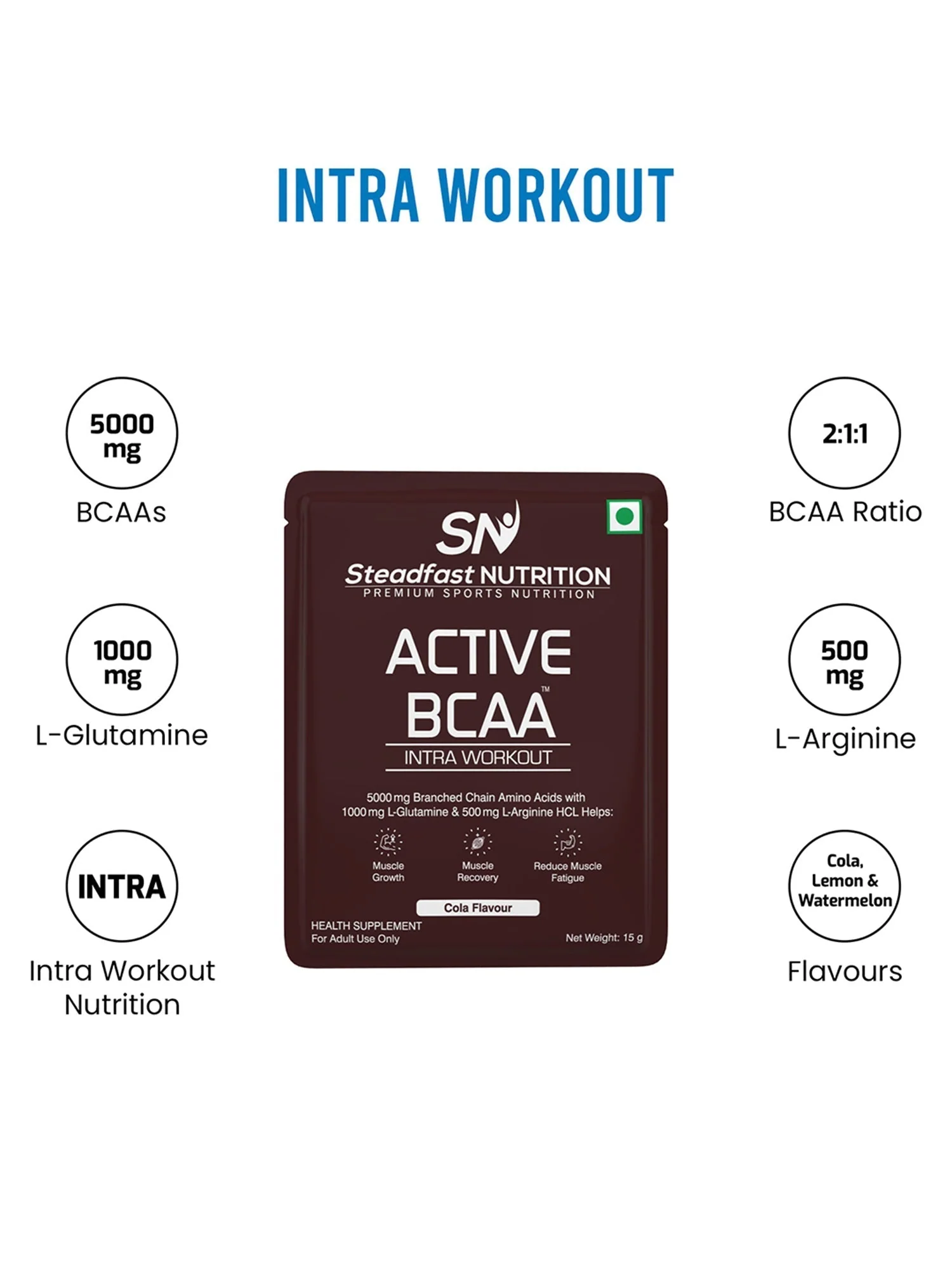 Active BCAA For Muscle Recovery & Endurance, Intra-workout Cola 30 Sachets 450g - Image 7