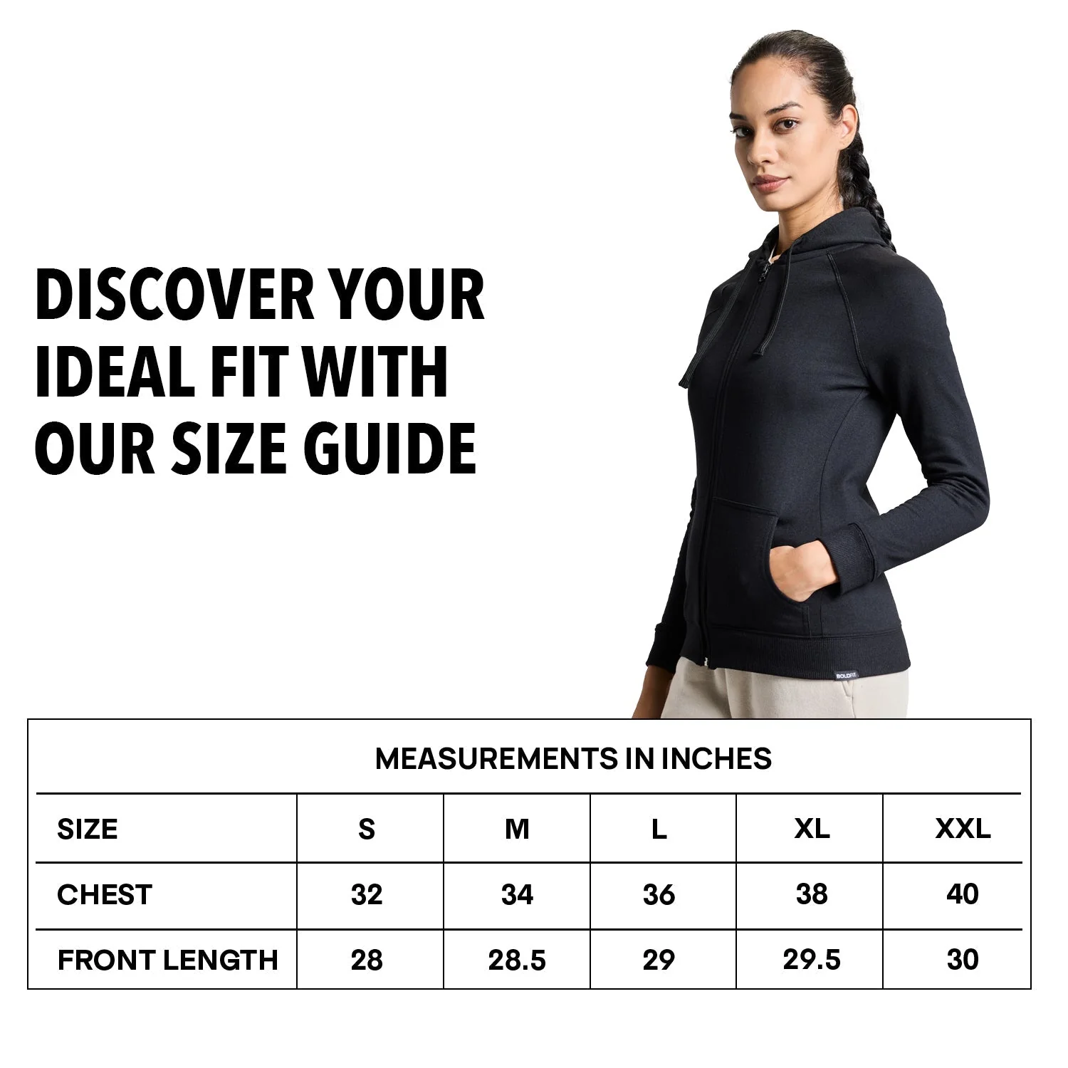 AeroFleece Womens Full Zipper Jacket - Black - Image 6