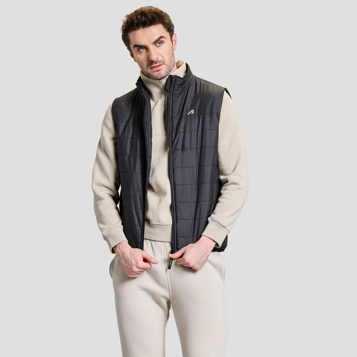 Alpine Mens Sleeveless Jacket - Black - Image 2