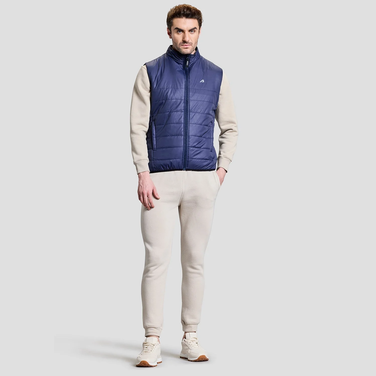 Alpine Mens Sleeveless Jacket - Navy Blue - Image 3