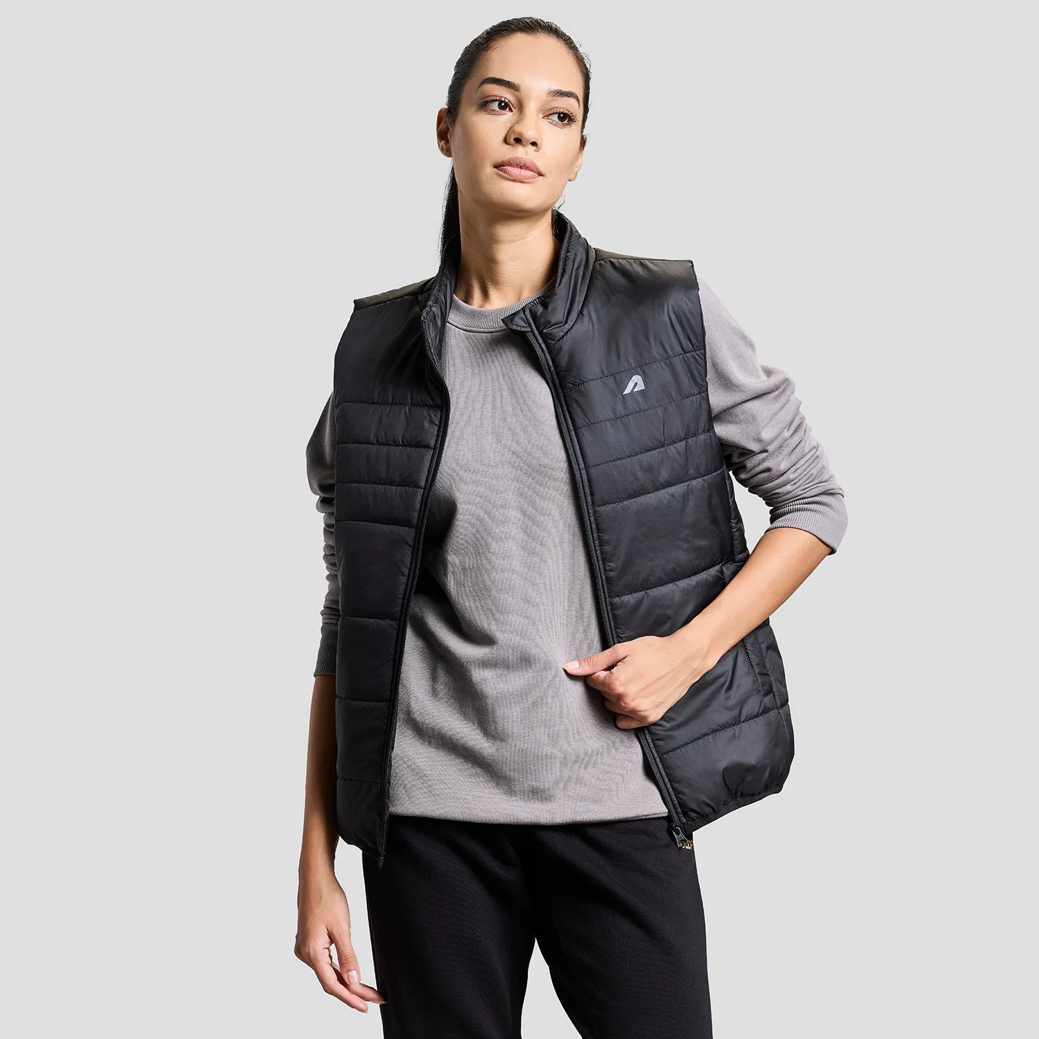 Alpine Womens Sleeveless Jacket - Black - Image 3