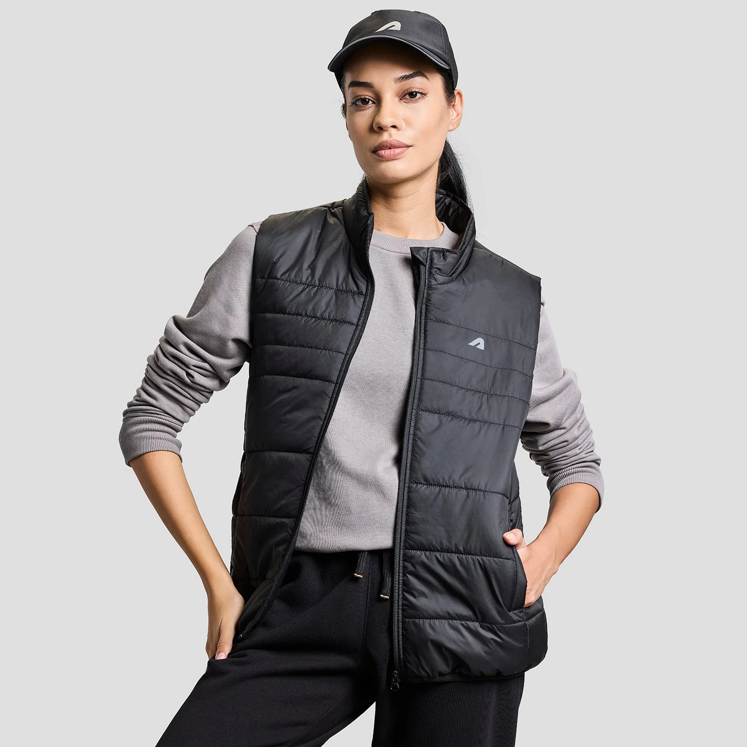 Alpine Womens Sleeveless Jacket - Black - Image 8