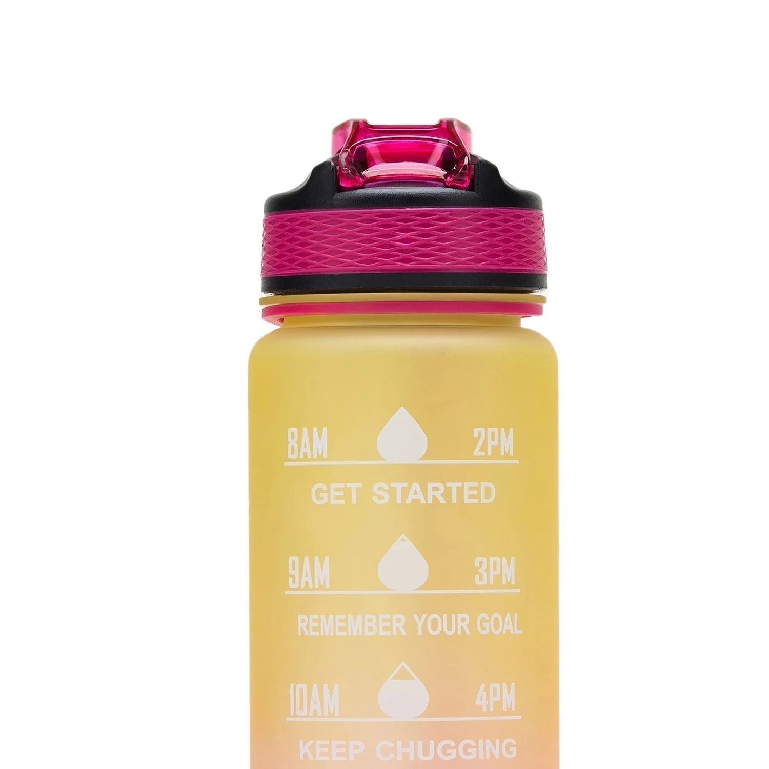 Aqua Motivational Bottle Yellow Pink - 1L - Image 5