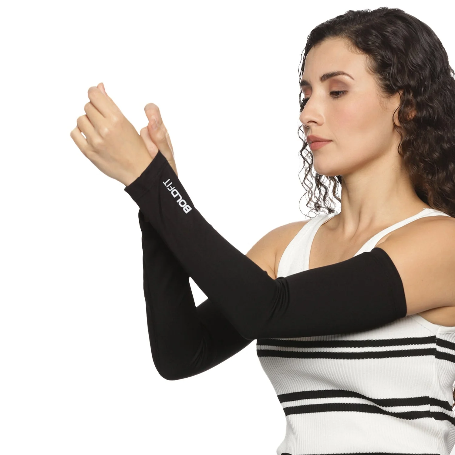 Arm Sleeves for Men & Women - Black - Image 3