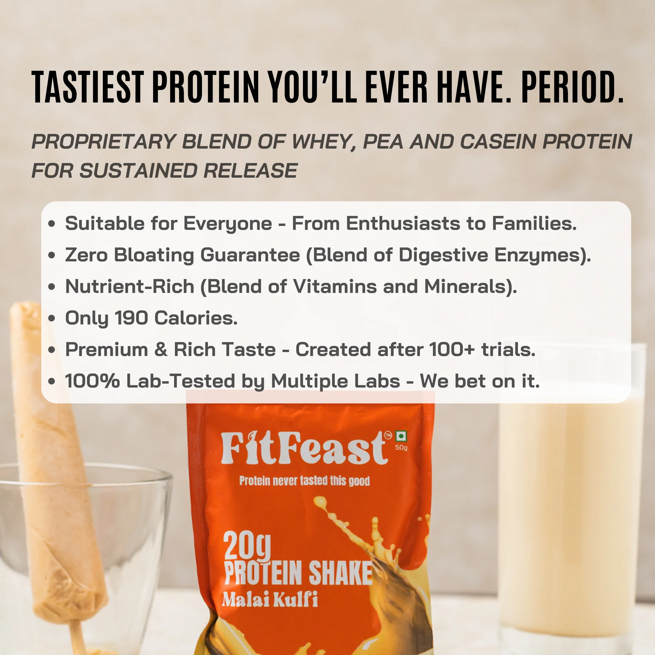 Assorted Protein Sachet Pack – Chocolate & Malai Kulfi (2 Sachets | 1 Each) | 20g Protein Per Serving - Image 7