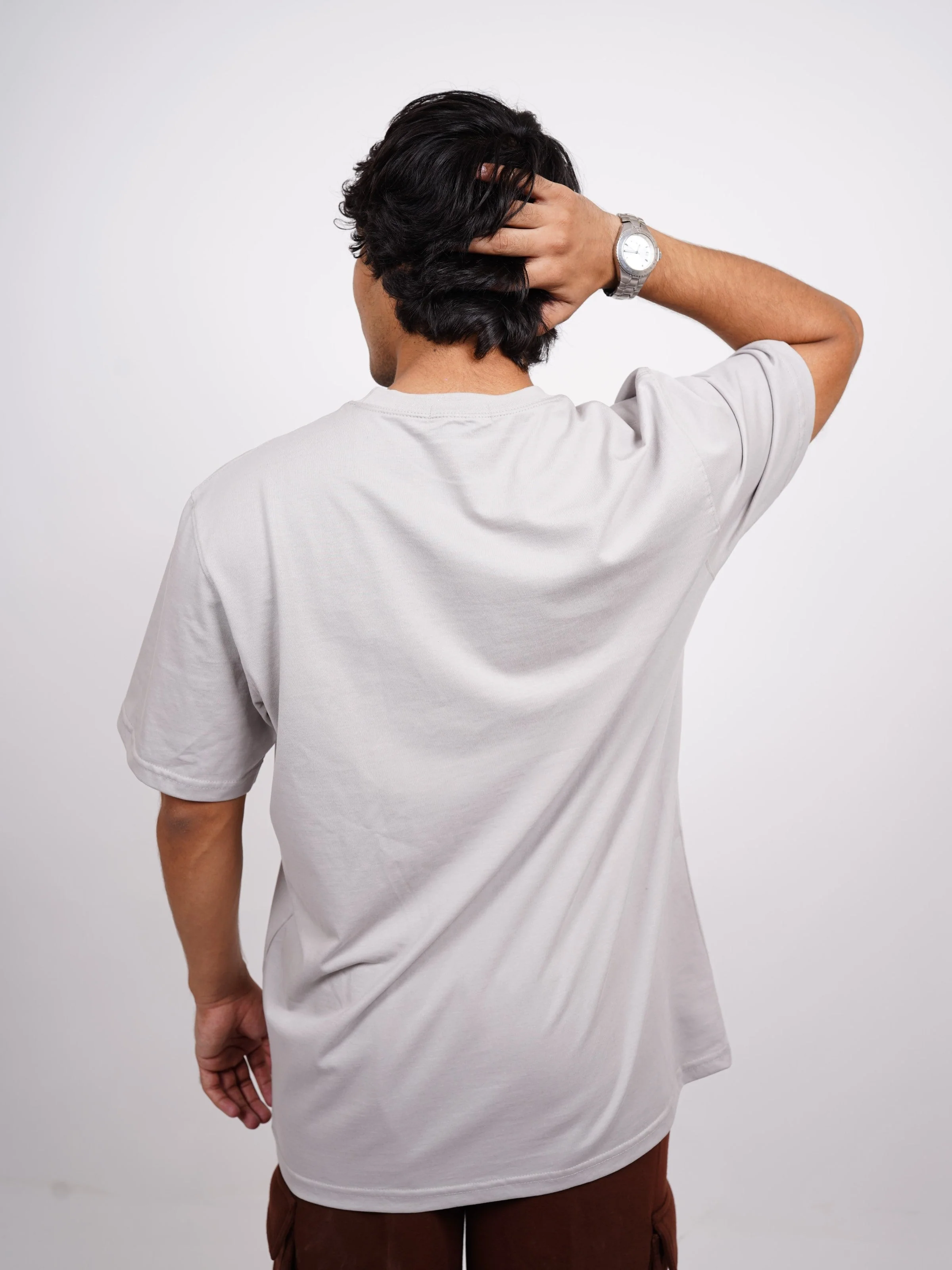Basic : Burger Bae Round Neck Regular Fit Tee For Men and Women - Image 28