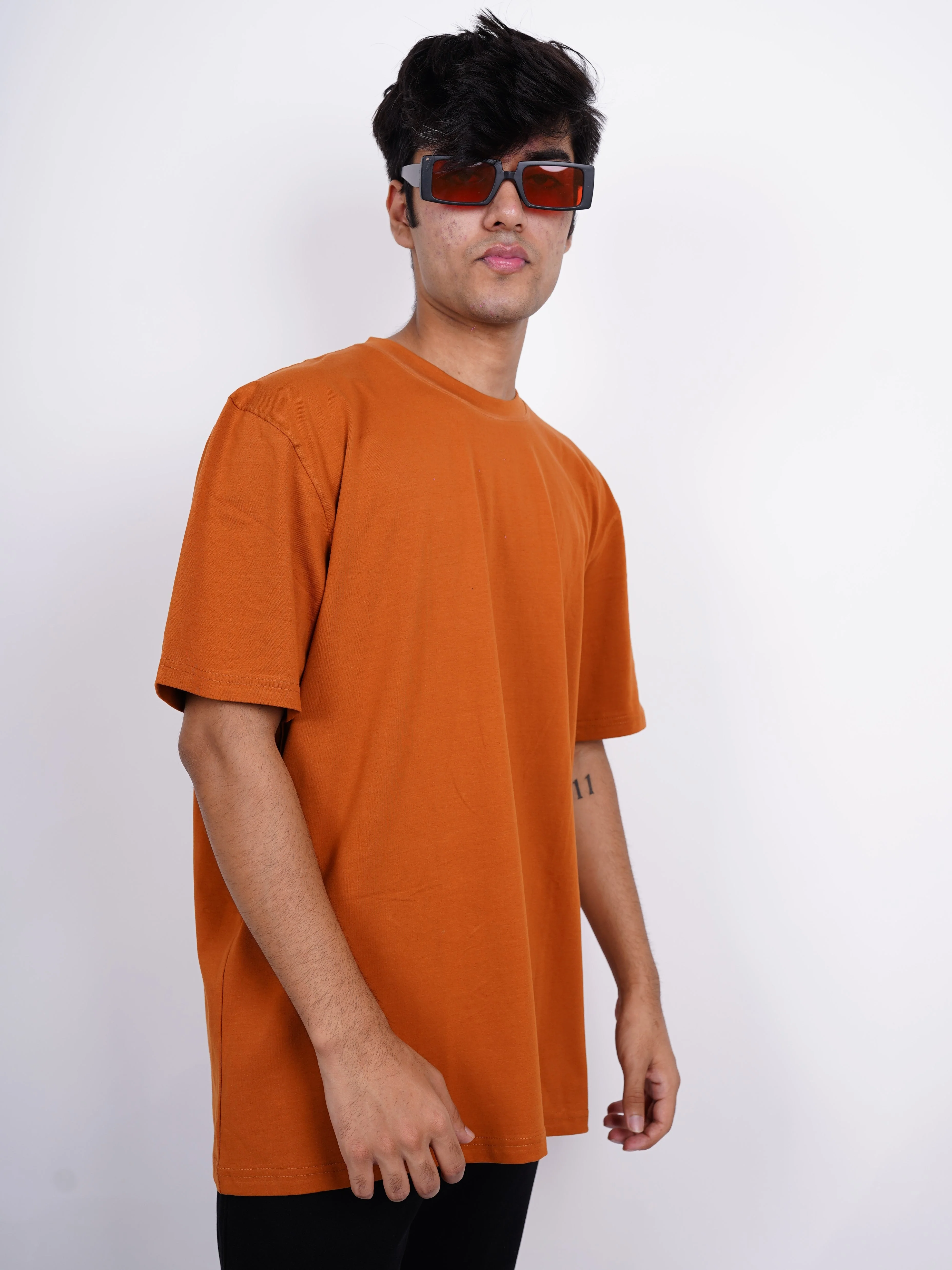 Basic : Burger Bae Round Neck Regular Fit Tee For Men and Women - Image 7