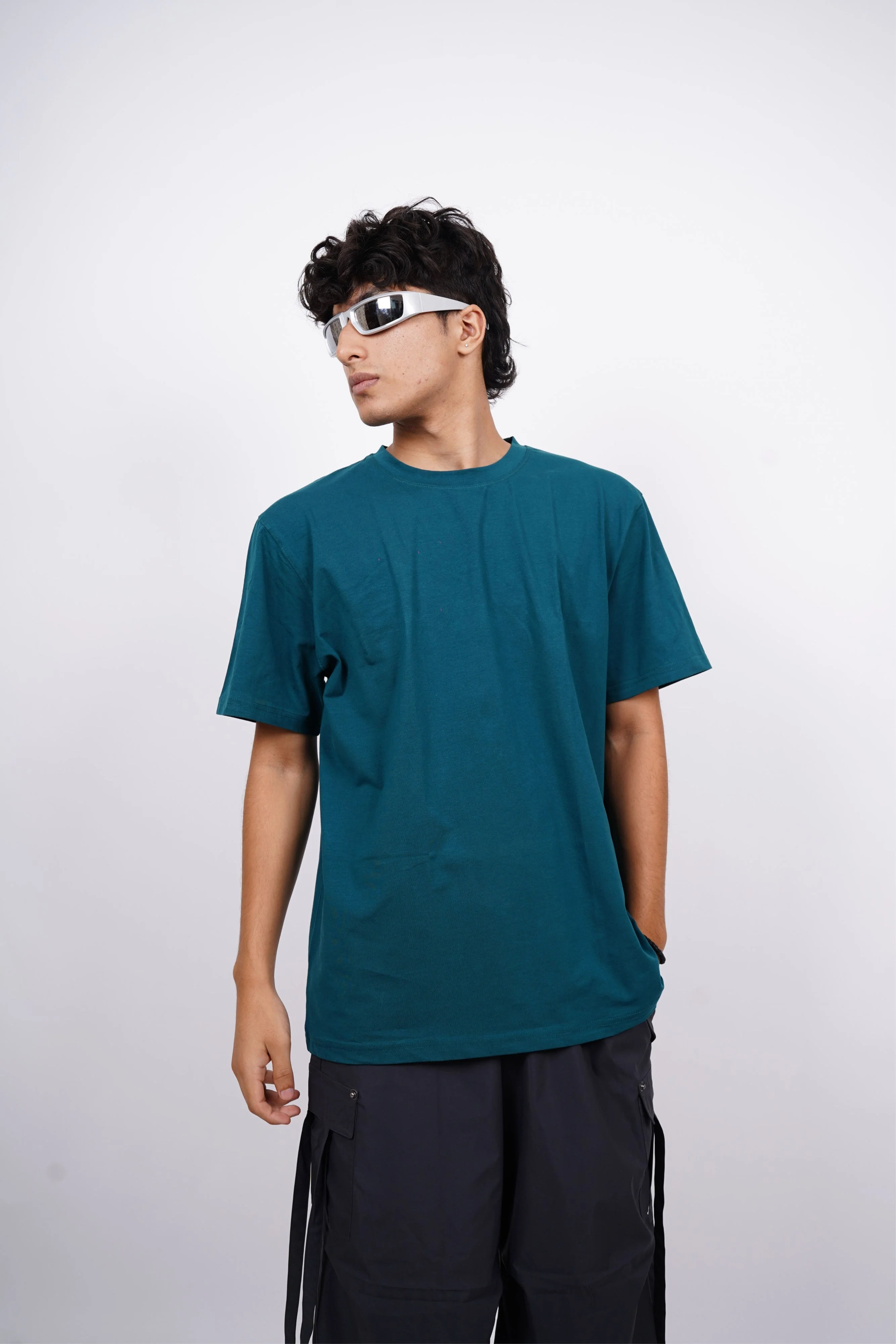 Basic : Burger Bae Round Neck Regular Fit Tee For Men and Women - Image 8