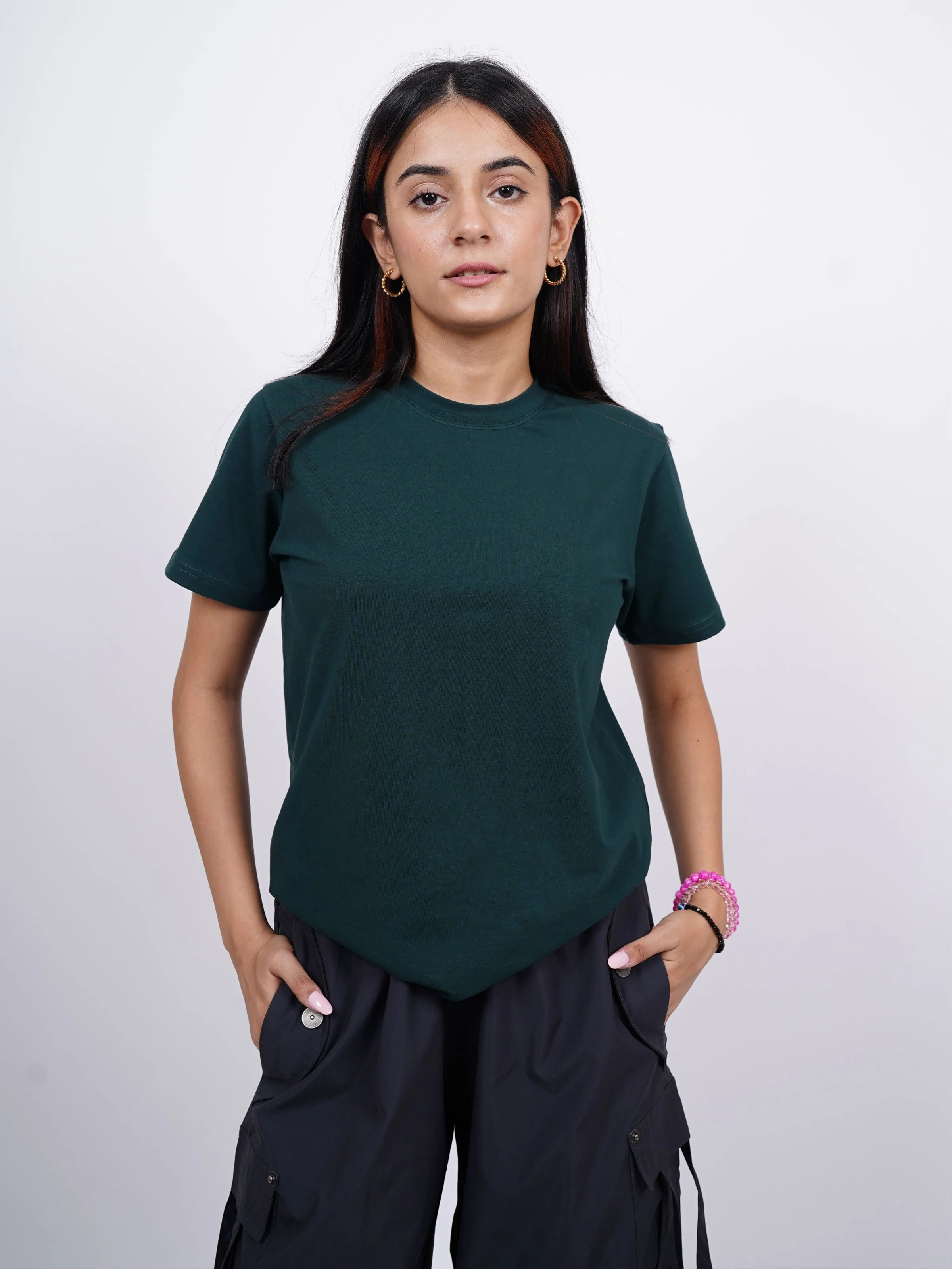 Basic : Burger Bae Round Neck Regular Fit Tee For Men and Women - Image 9