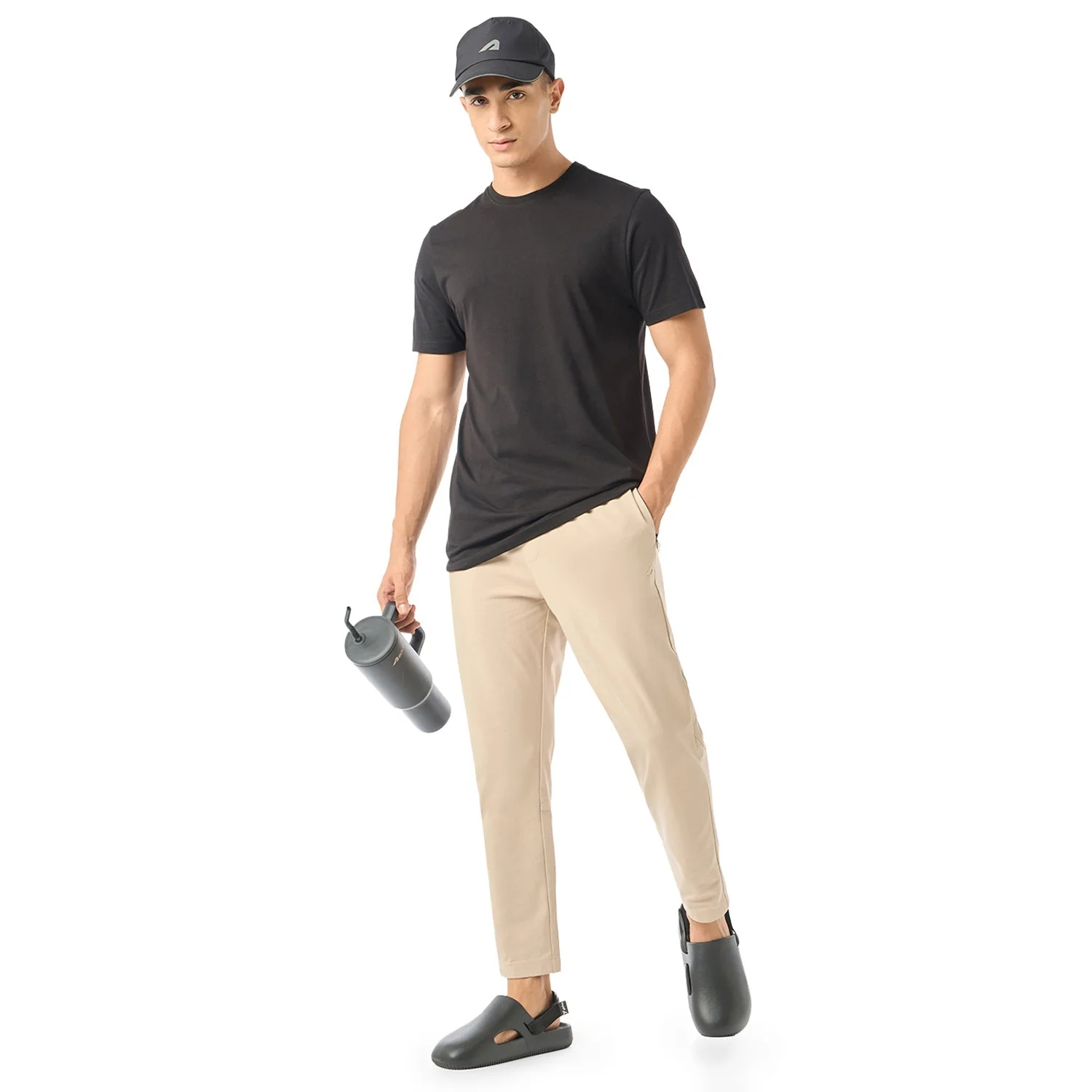 Basic Essential Mens T-Shirt - Black - Image 6
