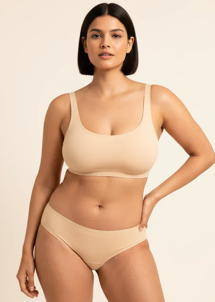 Beige Low-waist Absorbent Underwear - Image 2