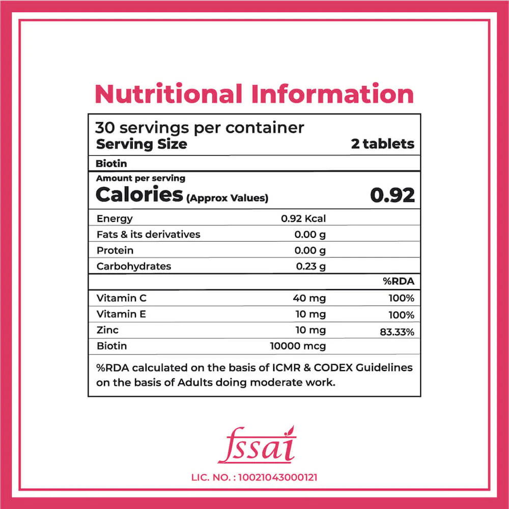 Biotin 10,000mcg Tablets - Image 5