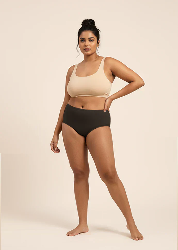 Black Mid-waist Absorbent Underwear - Image 5