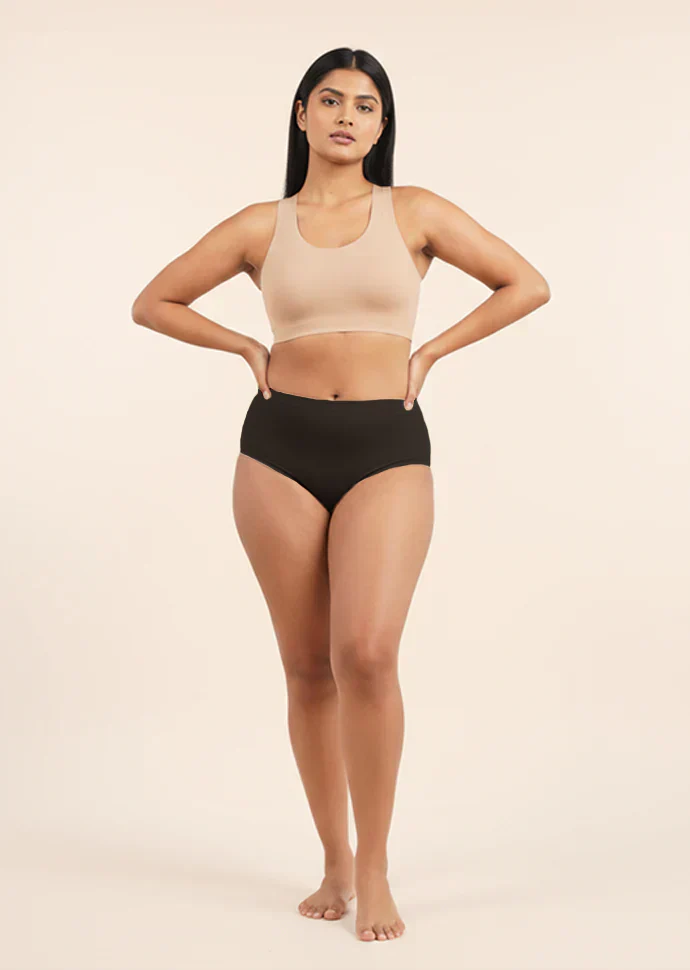 Black Mid-waist Absorbent Underwear - Image 7