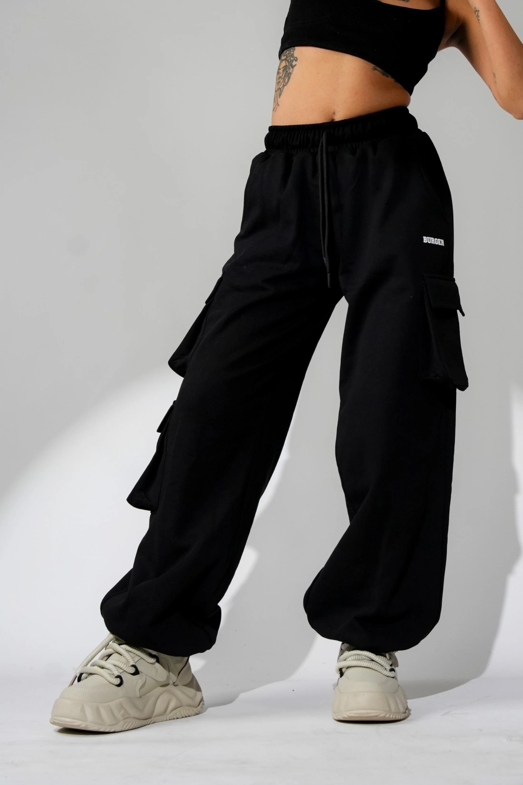 Black Seoul Cargo Tracks For Men And Women - Image 3
