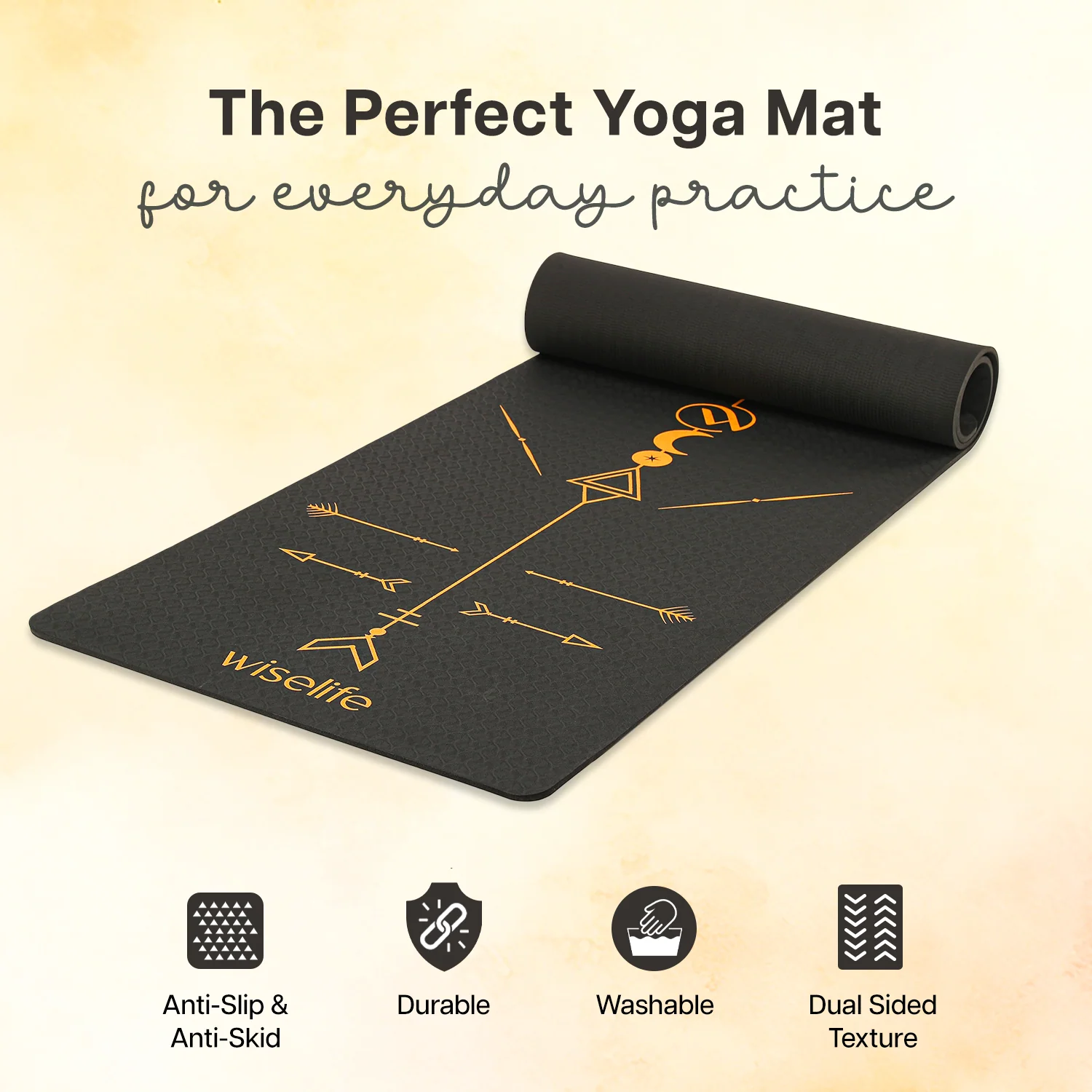 BOHO Alignment TPE Yoga Mat - 8MM - Image 15