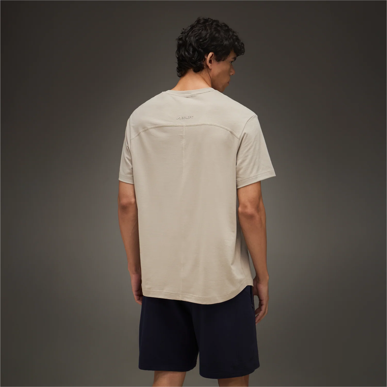 Essential Cotton T-Shirt Beige - Image 4