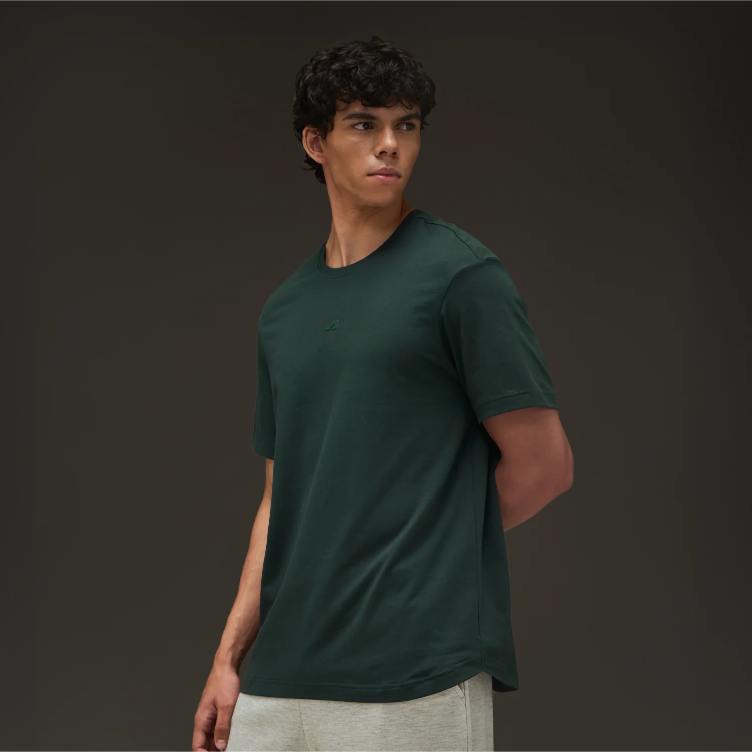 Essential Cotton T-Shirt  Bottlegreen - Image 6
