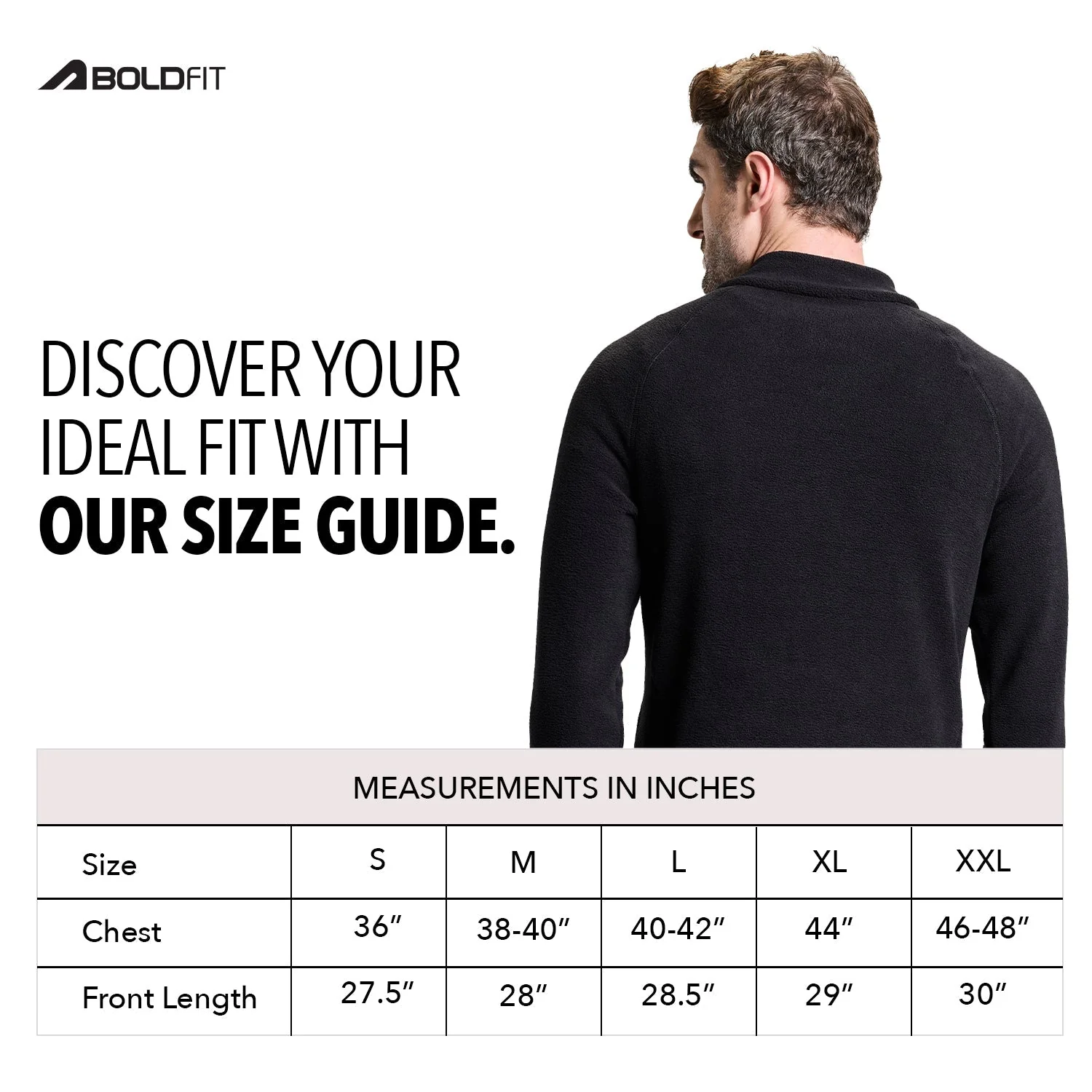 Half Zip Mens Sweatshirt Fleece - Black - Image 6