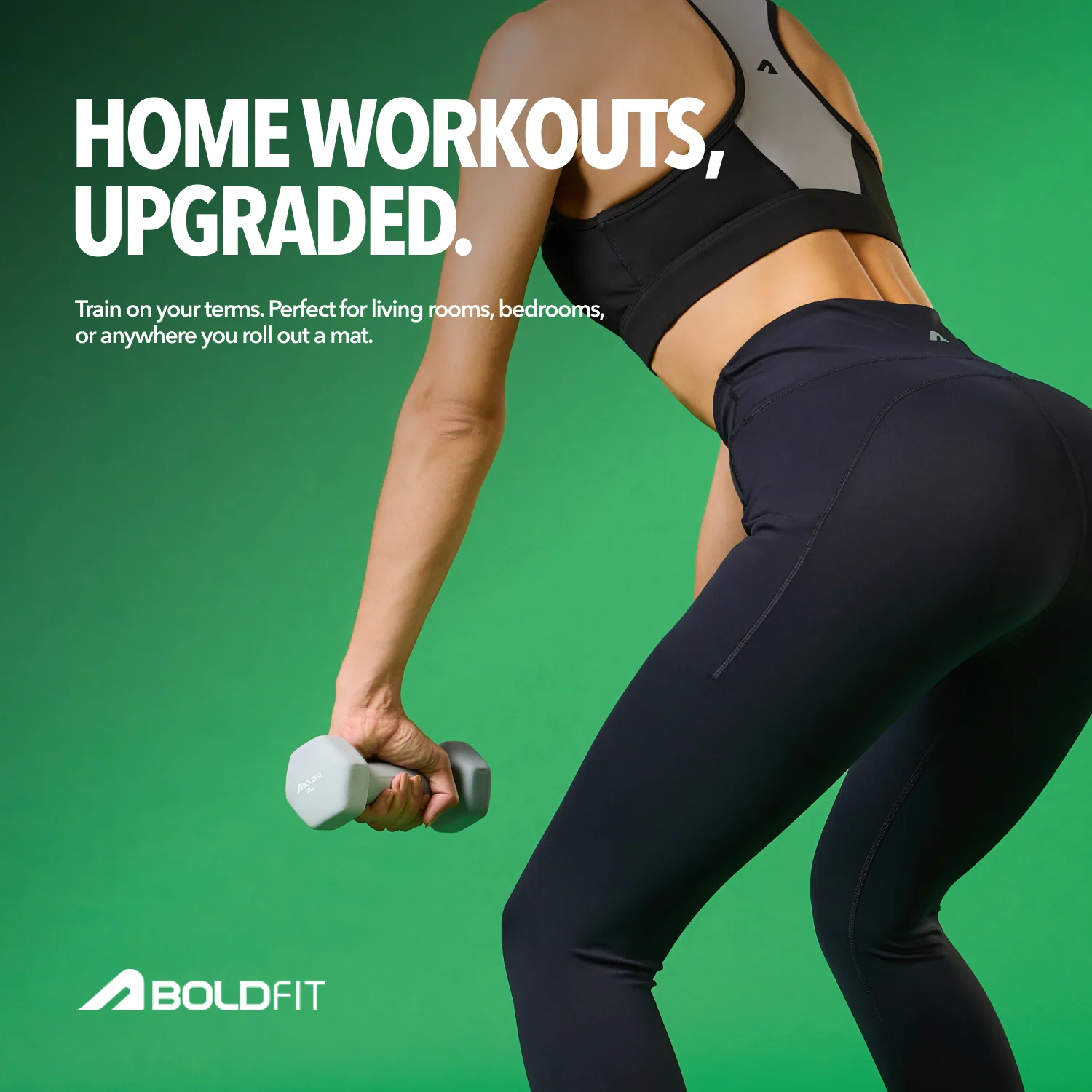 Boldfit Neoprene Dumbbells 2kg Grey - Pack of 2 - Image 4