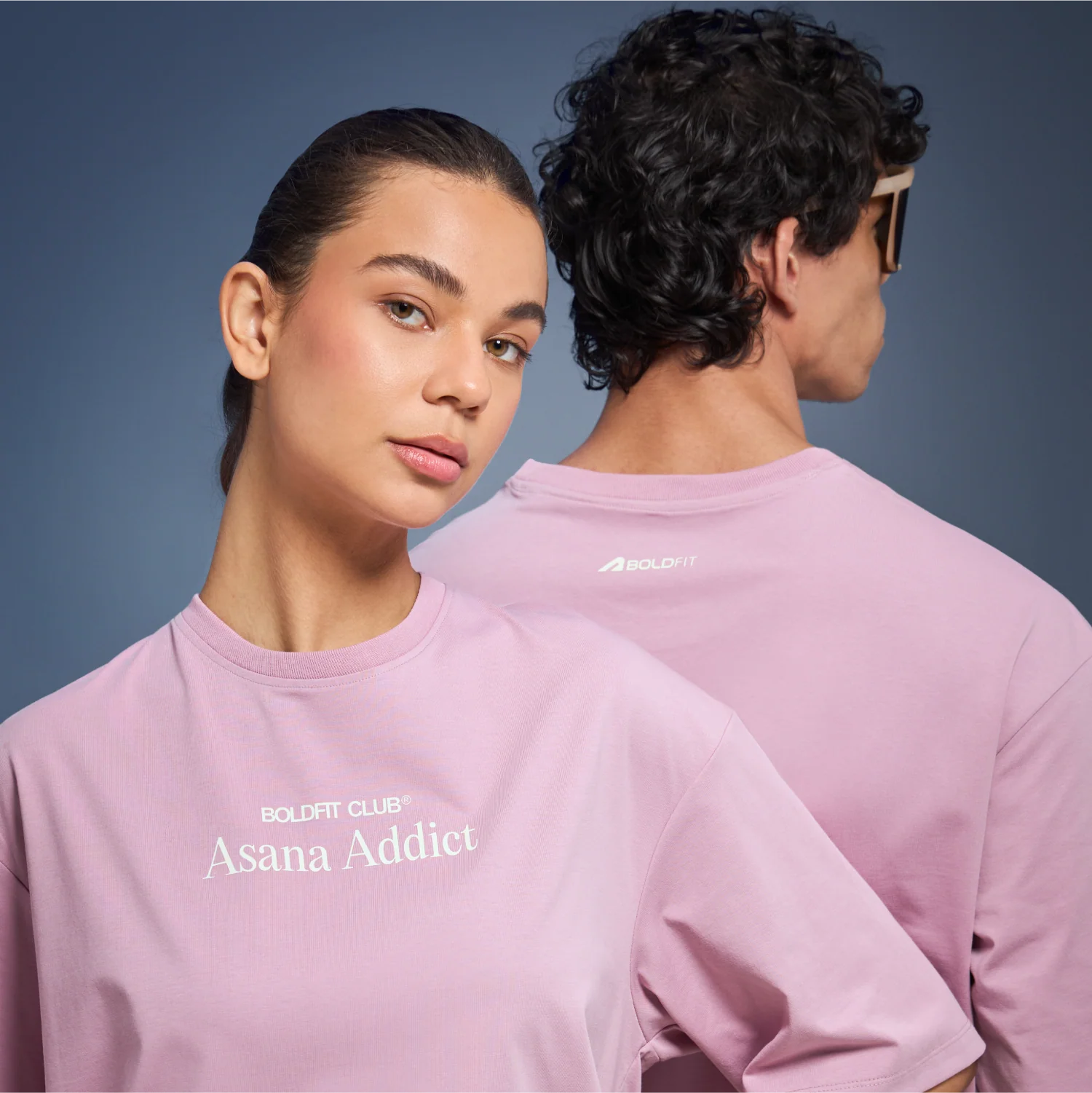 Graphic Tee Unisex Soft Pink- Asana Addict - Image 2