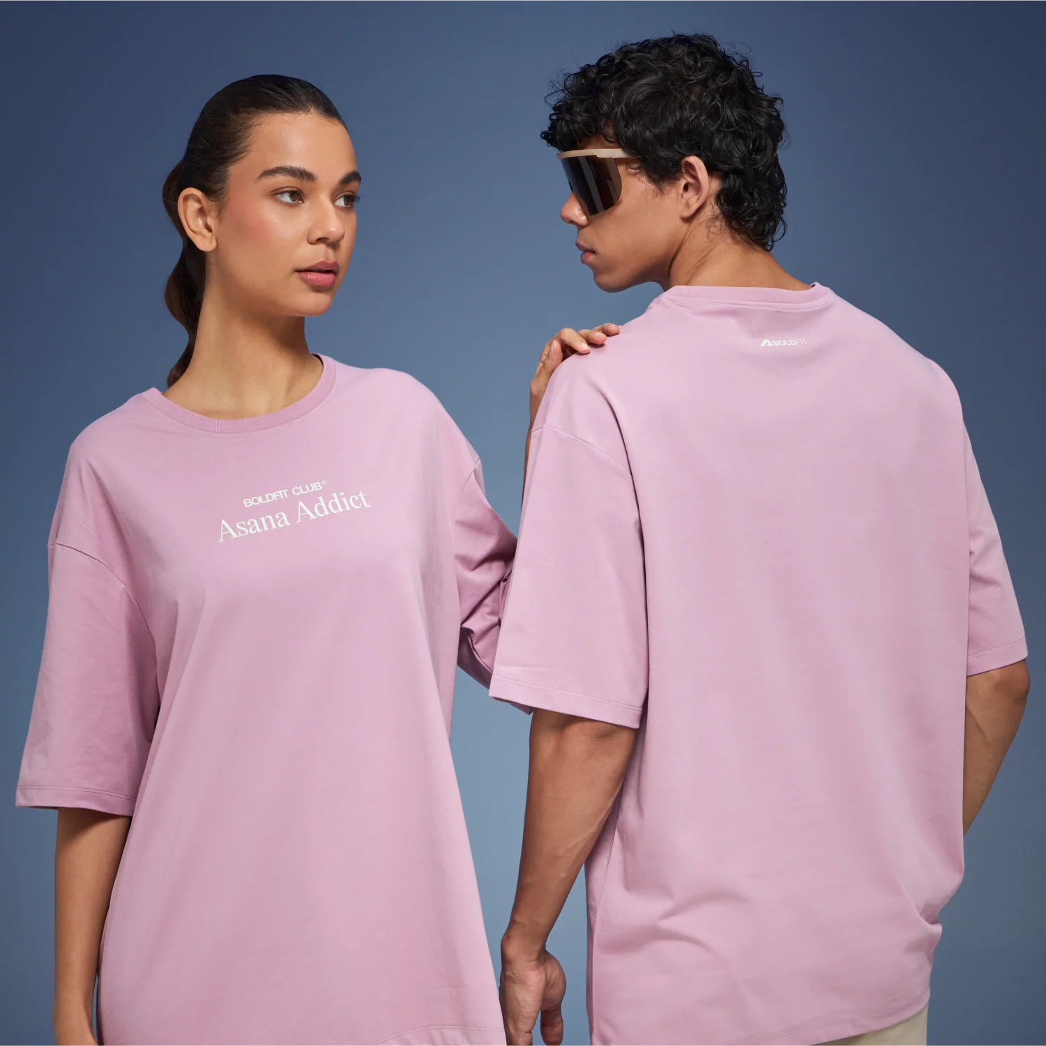 Graphic Tee Unisex Soft Pink- Asana Addict - Image 3