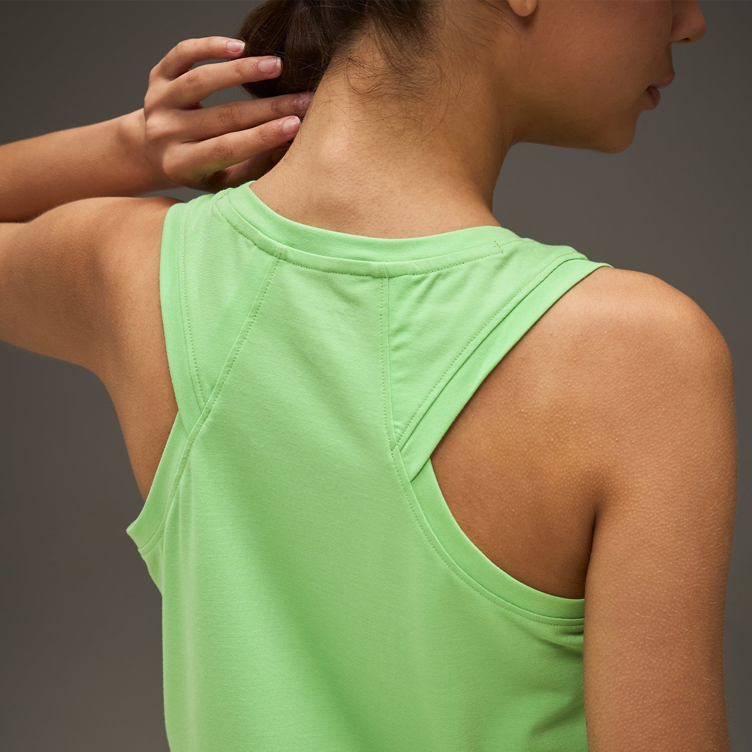 Women Elevated Flared Tank Top Pistachio Green - Image 4