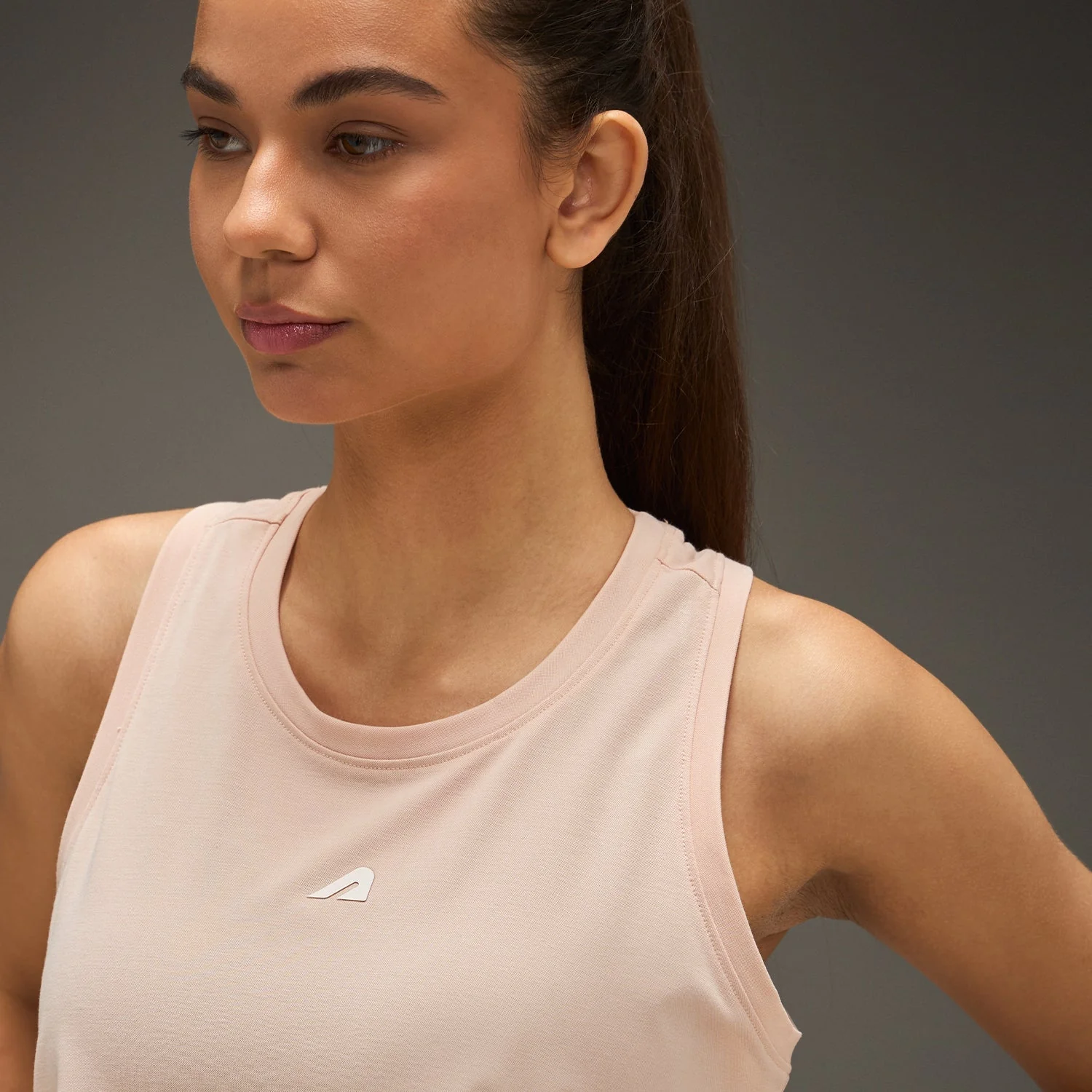 Women Elevated Flared Tank Top Soft Pink - Image 2