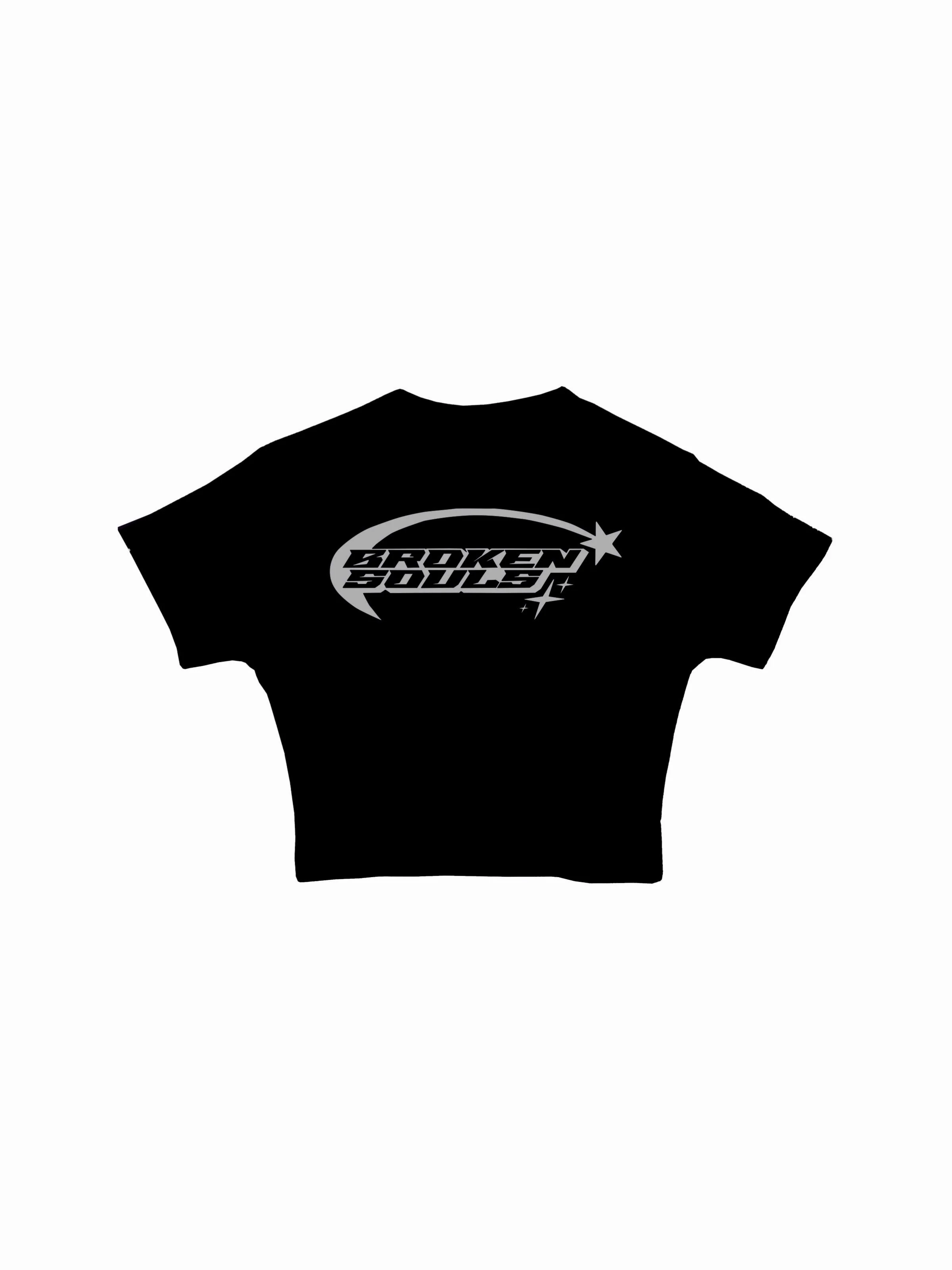 Broken Souls : Burger Bae Round Neck Crop Baby Tee For Women - Image 19