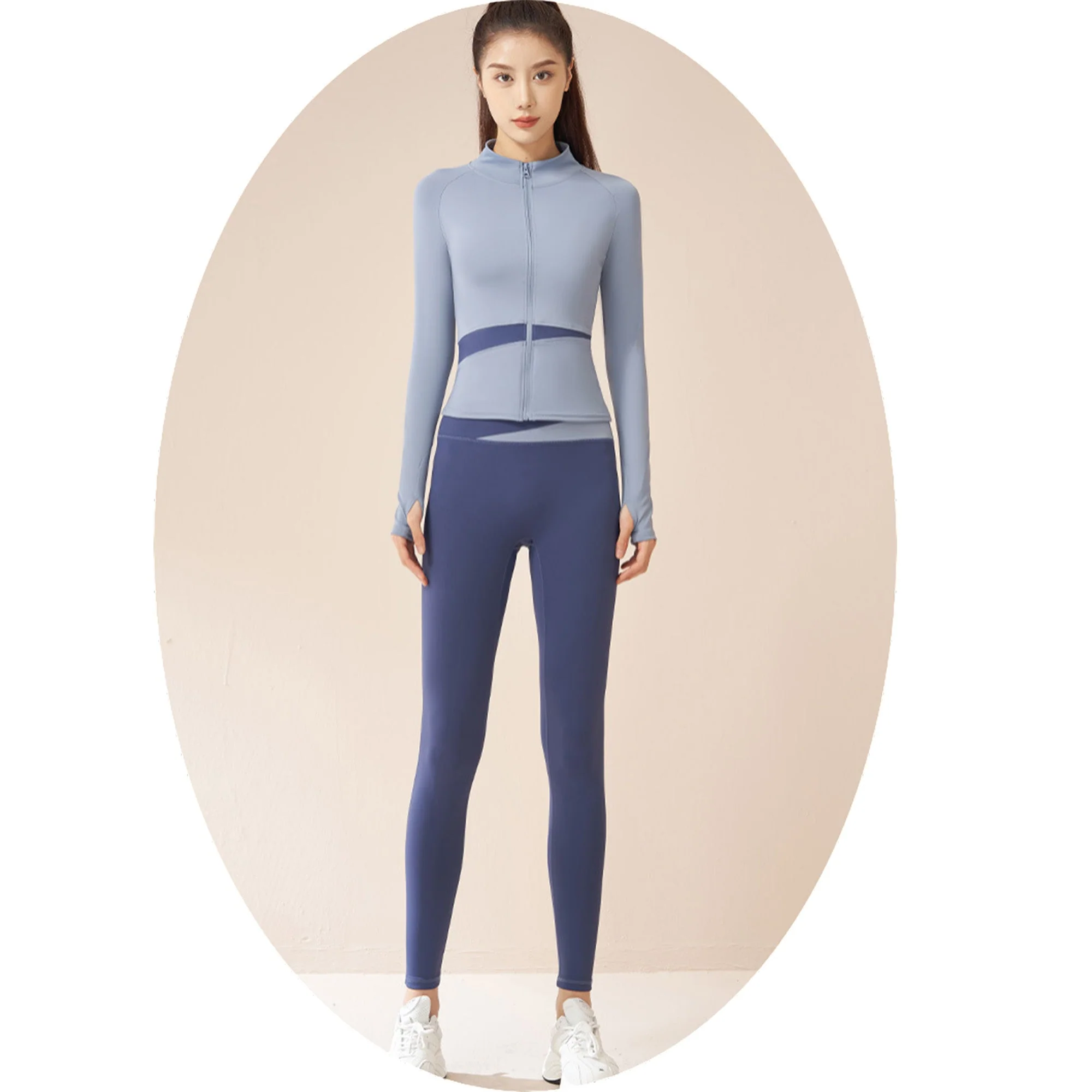 Chiclo Contrast Trim 3 Piece Workout Set For Women - Image 7