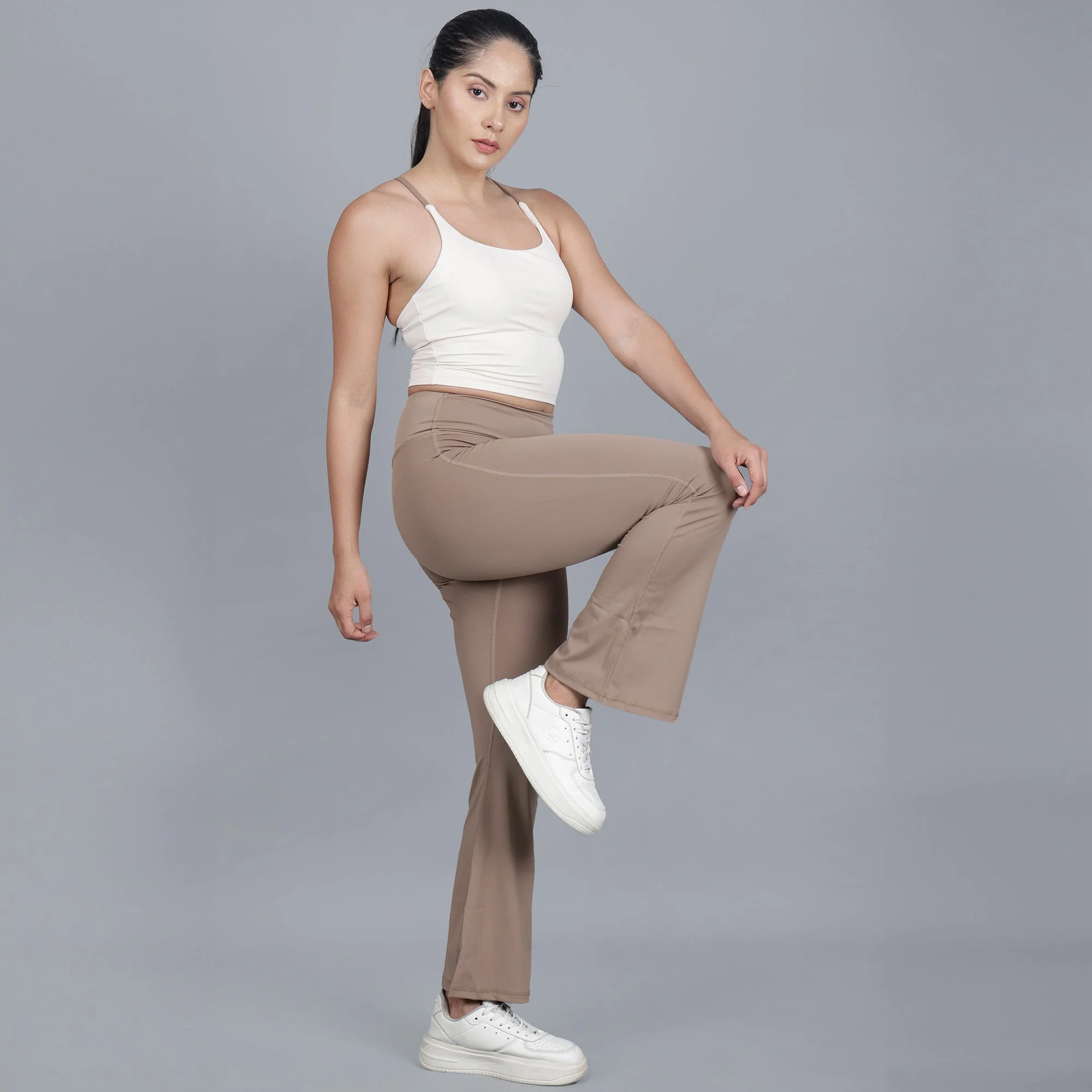 Chiclo Flared Pants With Padded Top Workout Set - Image 4