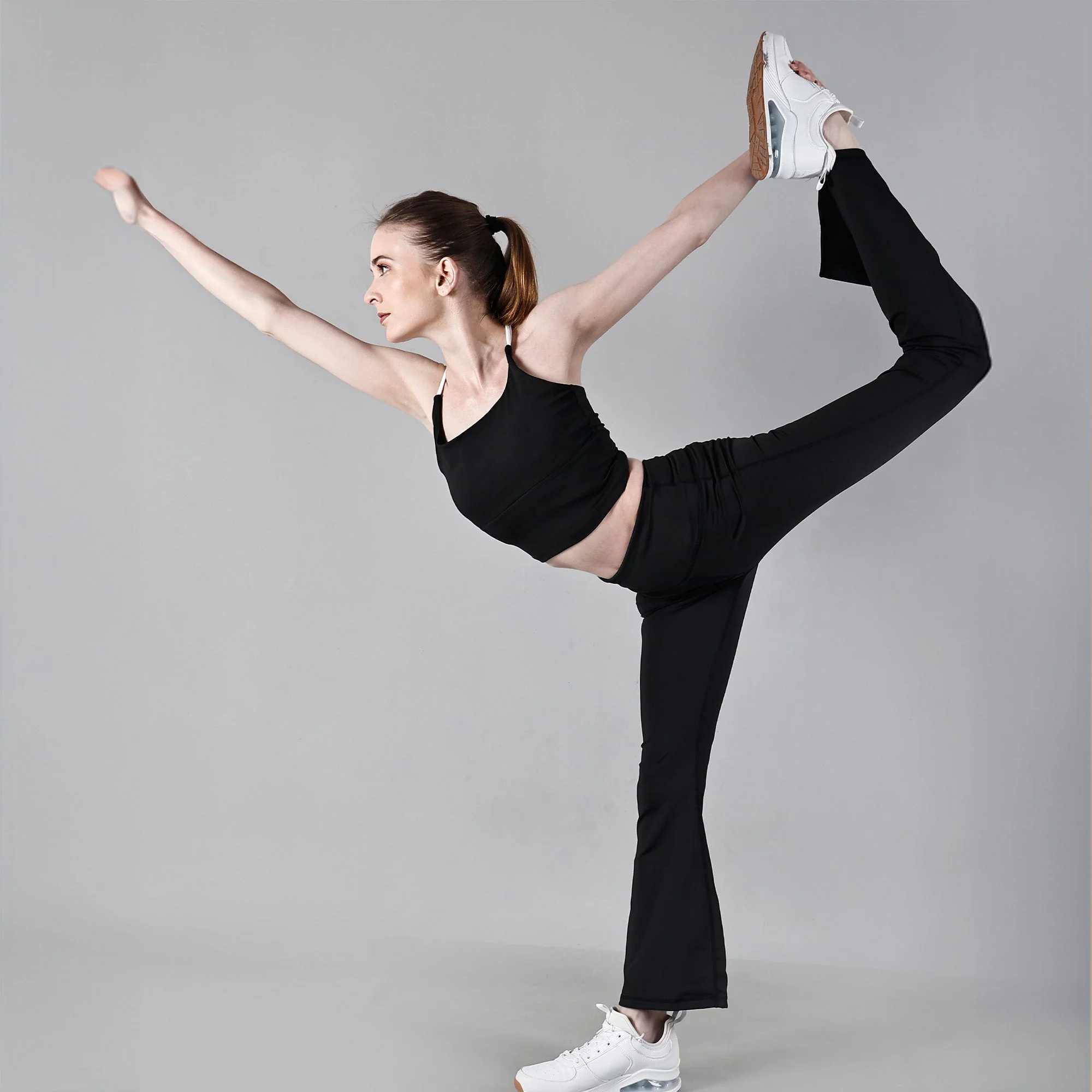 Chiclo Flared Pants With Padded Top Workout Set - Image 7