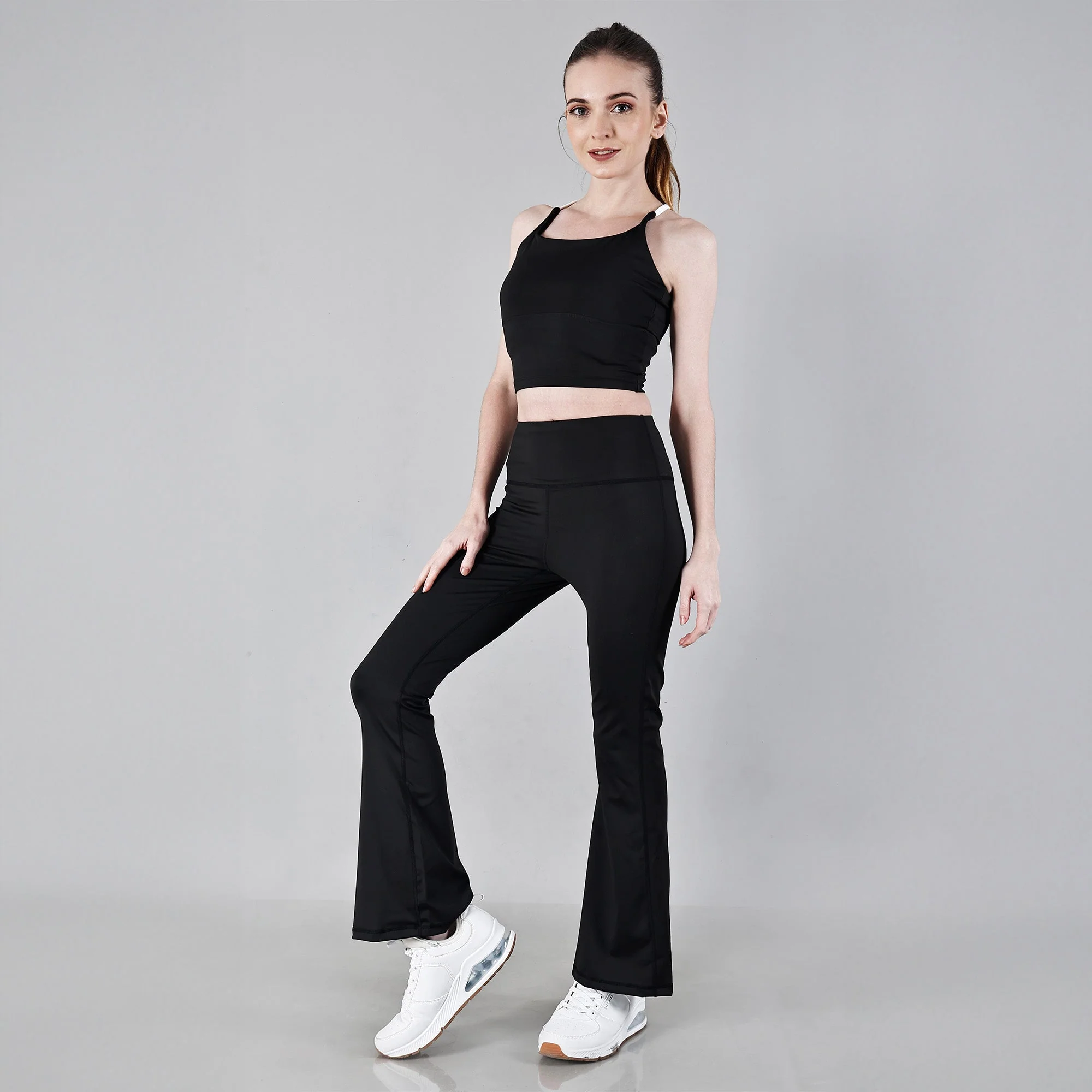 Chiclo Flared Pants With Padded Top Workout Set - Image 8