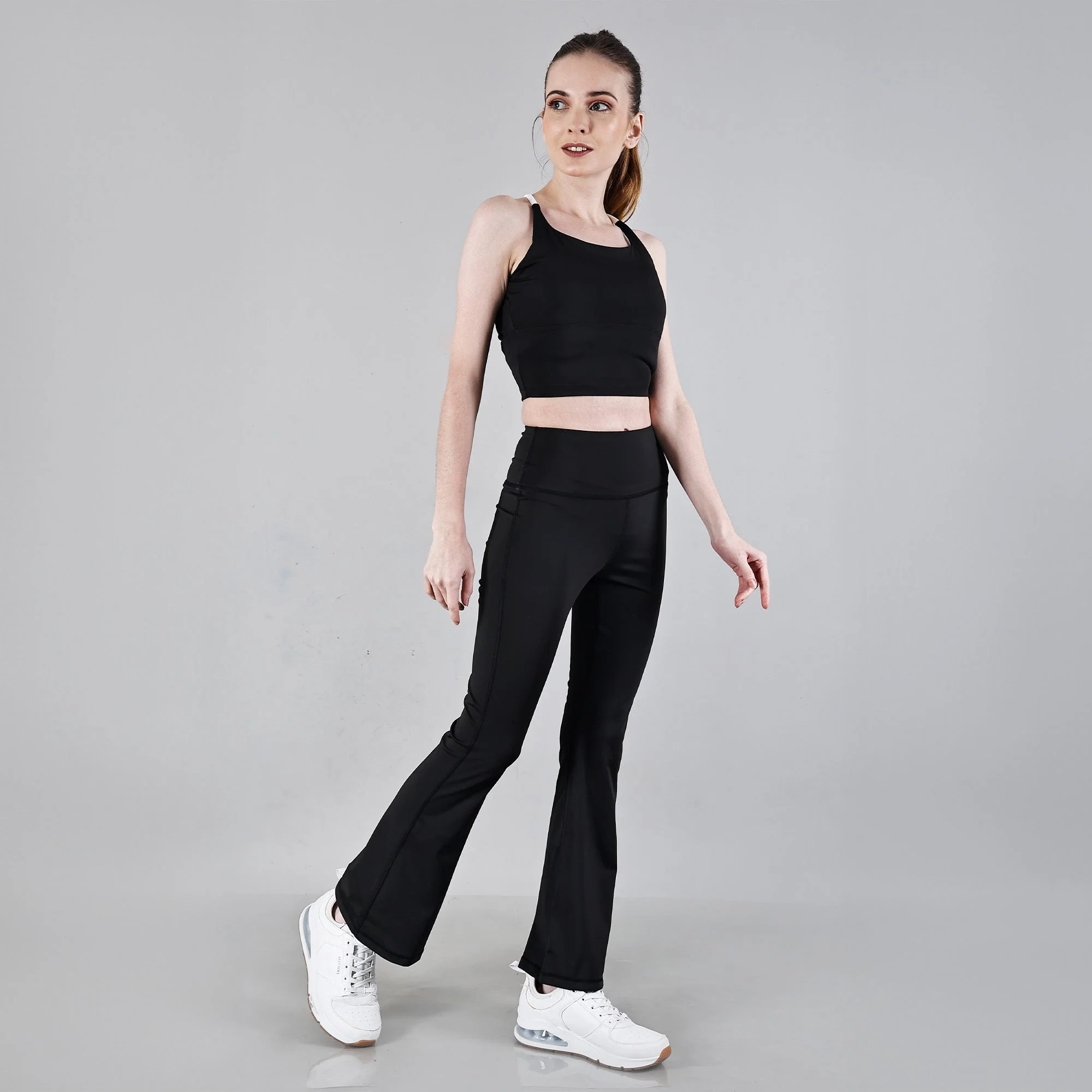 Chiclo Flared Pants With Padded Top Workout Set - Image 9
