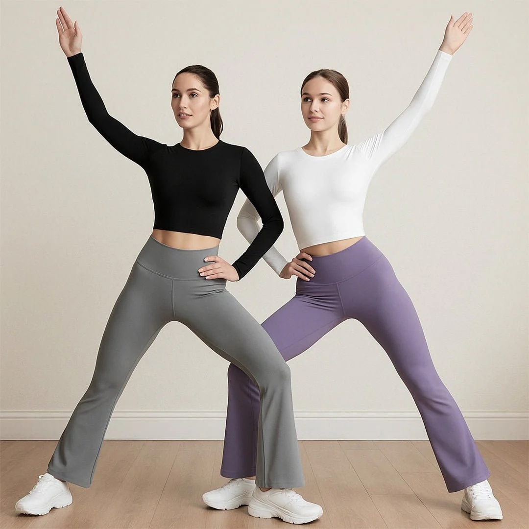 Chiclo FlexFlare Sculpt Pants – High-Waisted Flared Activewear - Image 6