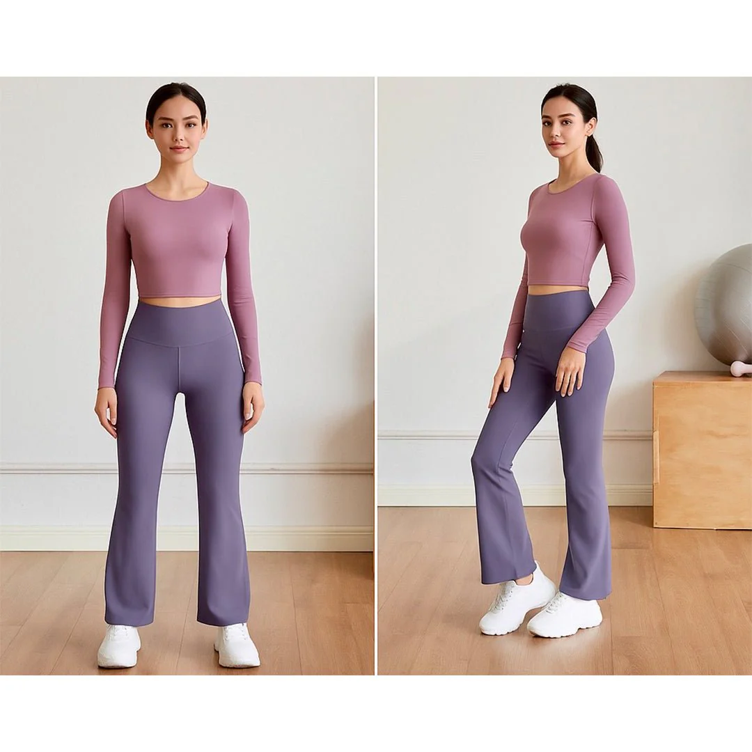 Chiclo FlexFlare Sculpt Pants – High-Waisted Flared Activewear - Image 7