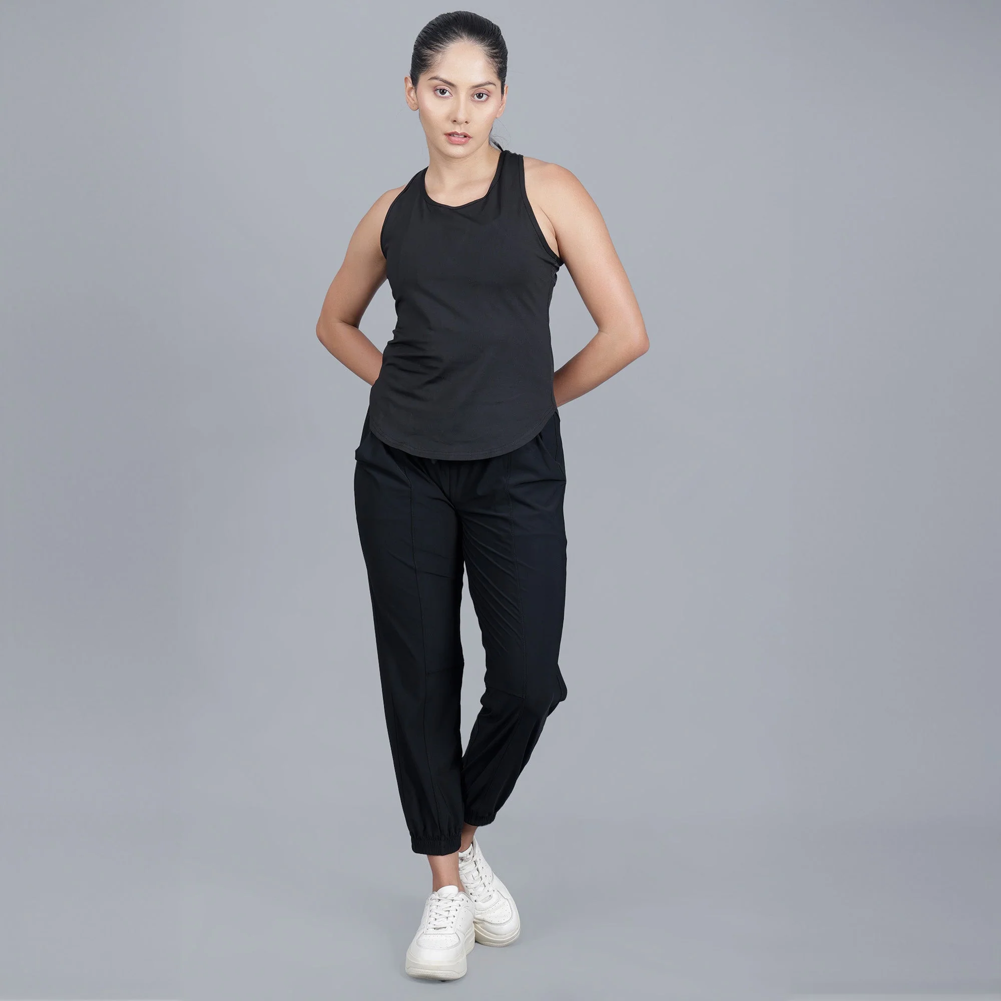Chiclo Women's Athleisure Trio Set - Joggers, Sports Bra, and Vest - Image 5