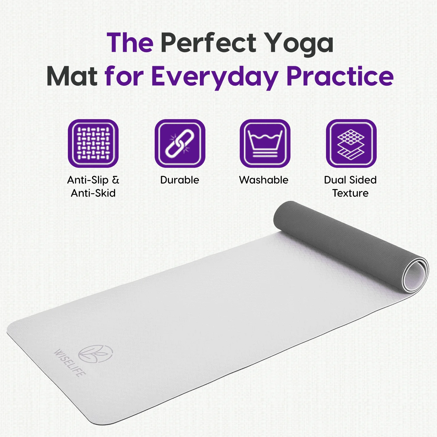 Classic Dual Layer TPE Yoga Mat - 6mm - Image 21